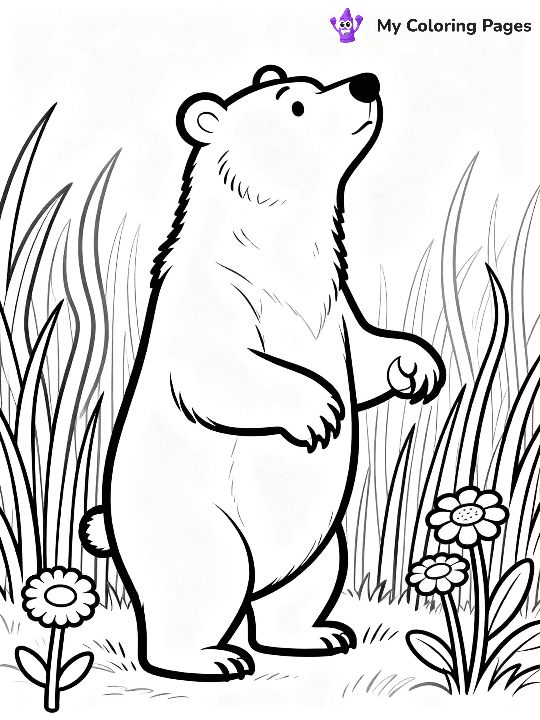 Grizzly Bear Coloring Pages - 8
