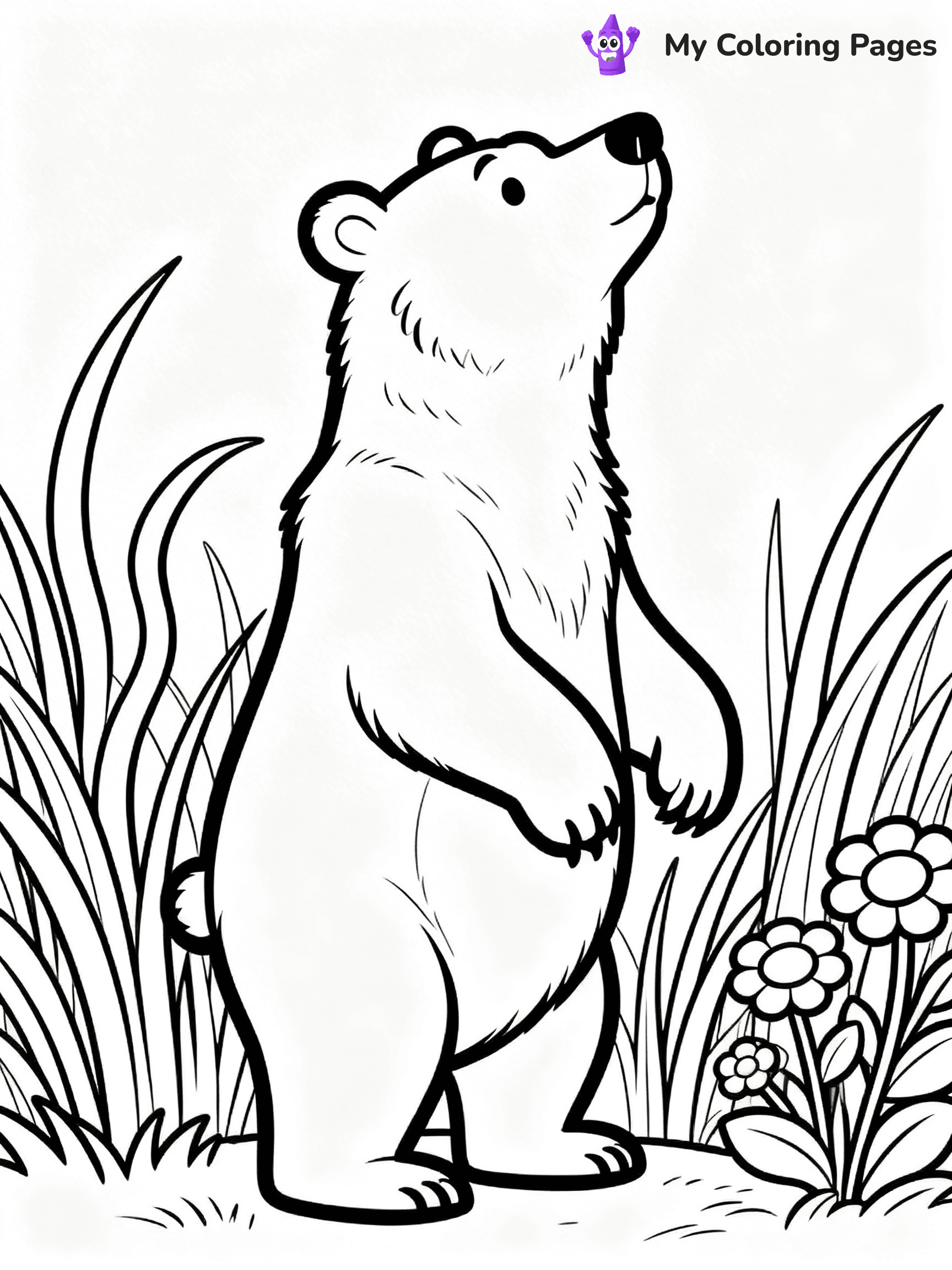 Grizzly Bear Coloring Pages - 7
