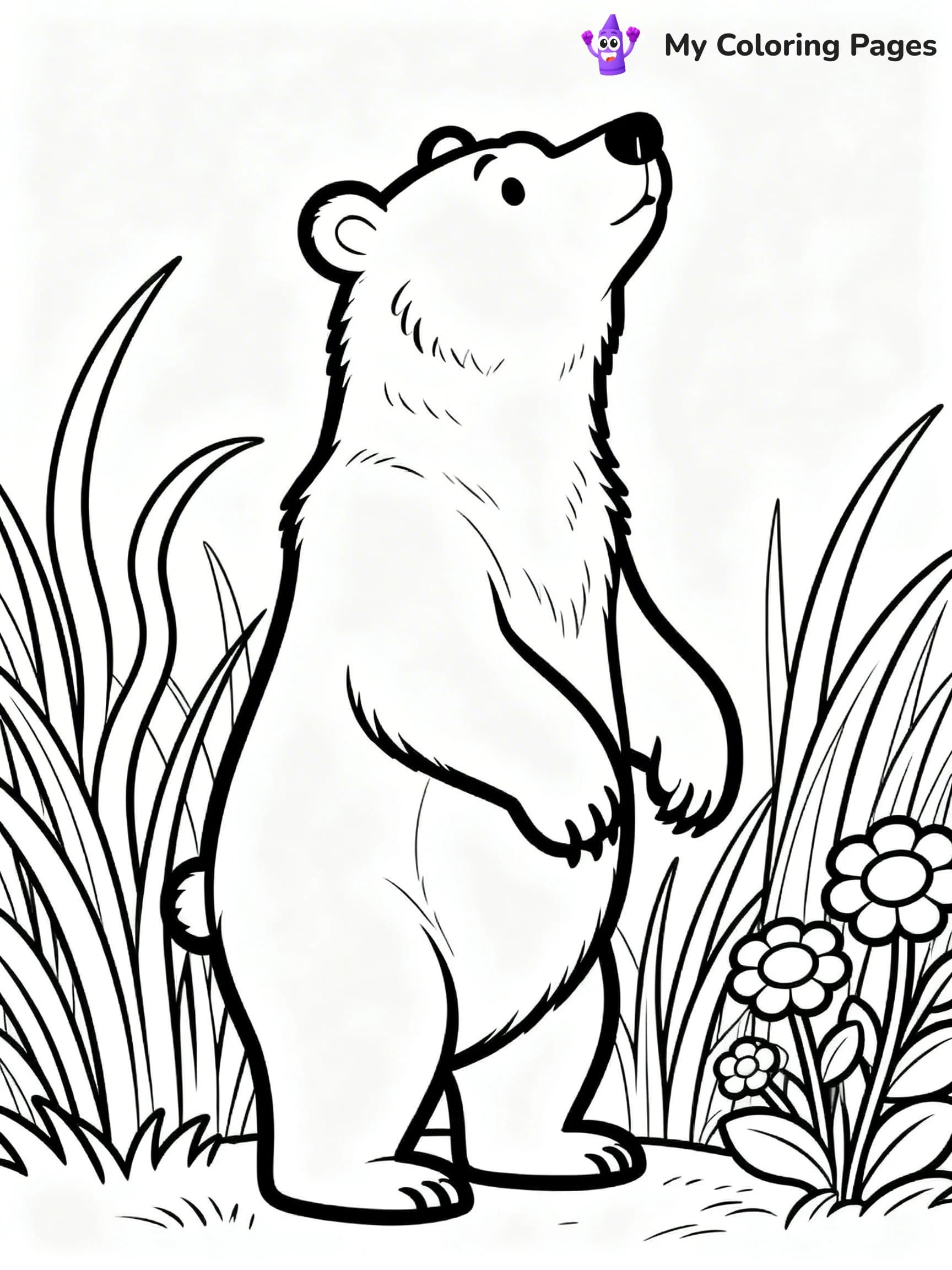 Grizzly Bear Coloring Pages - 7