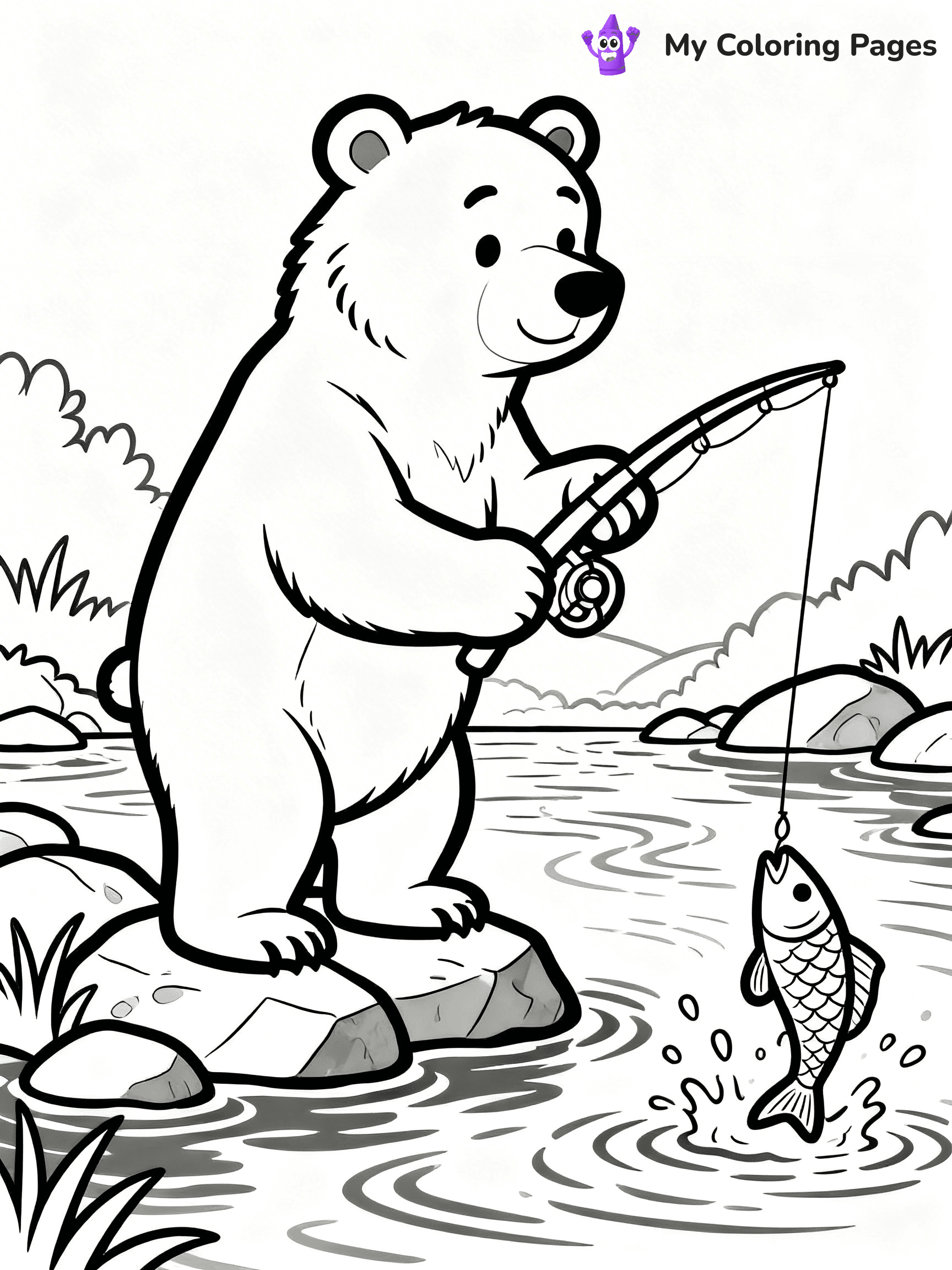 Grizzly Bear Coloring Pages - 5