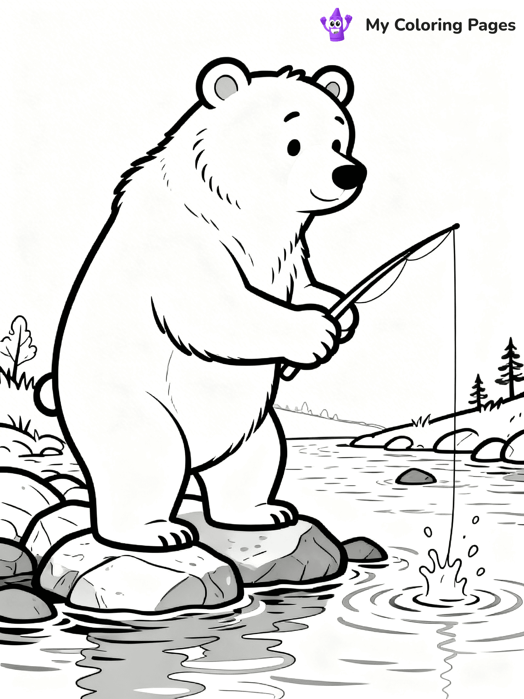 Grizzly Bear Coloring Pages - 4