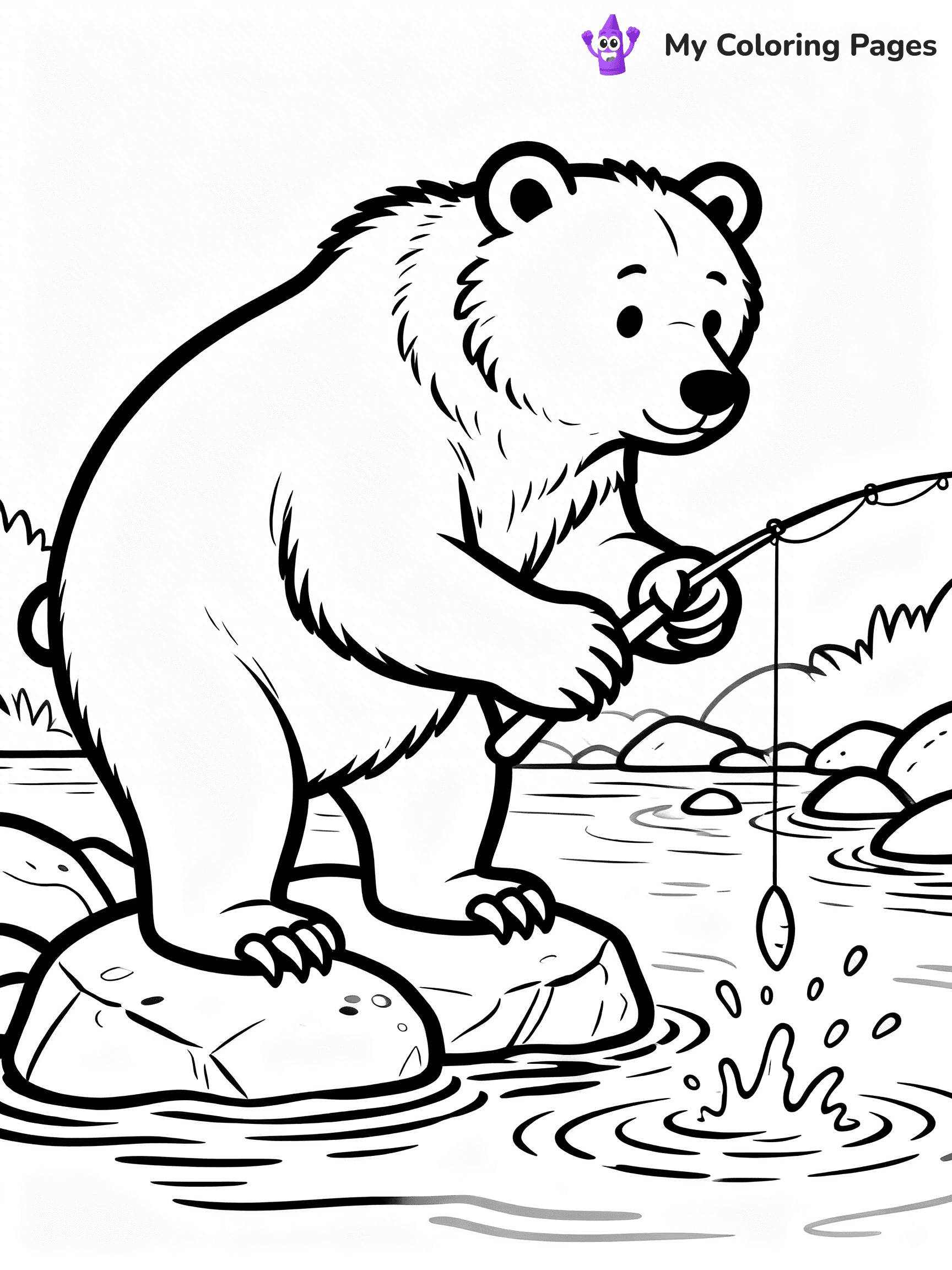 Grizzly Bear Coloring Pages - 1