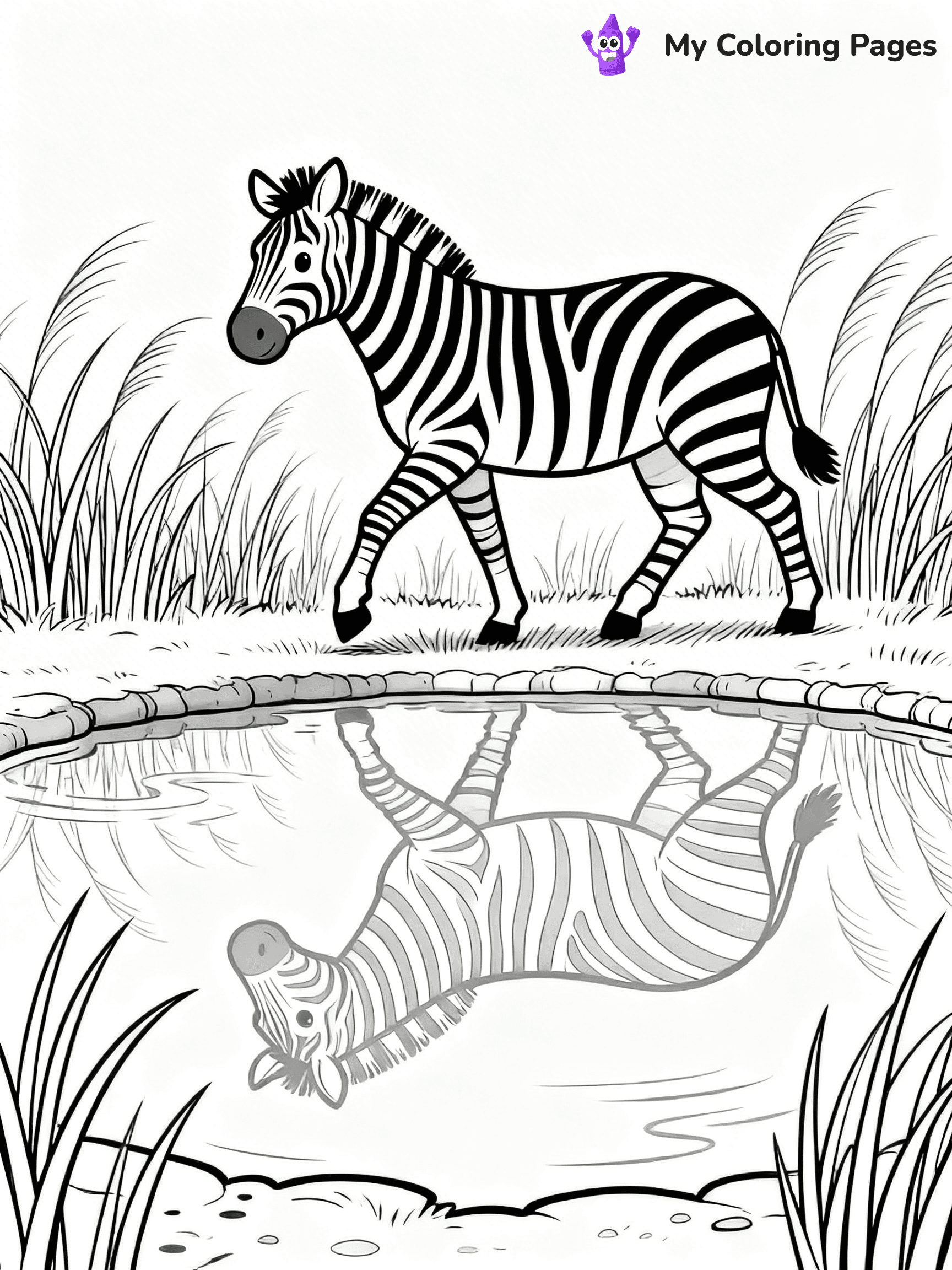 Zebra Coloring Pages - 12