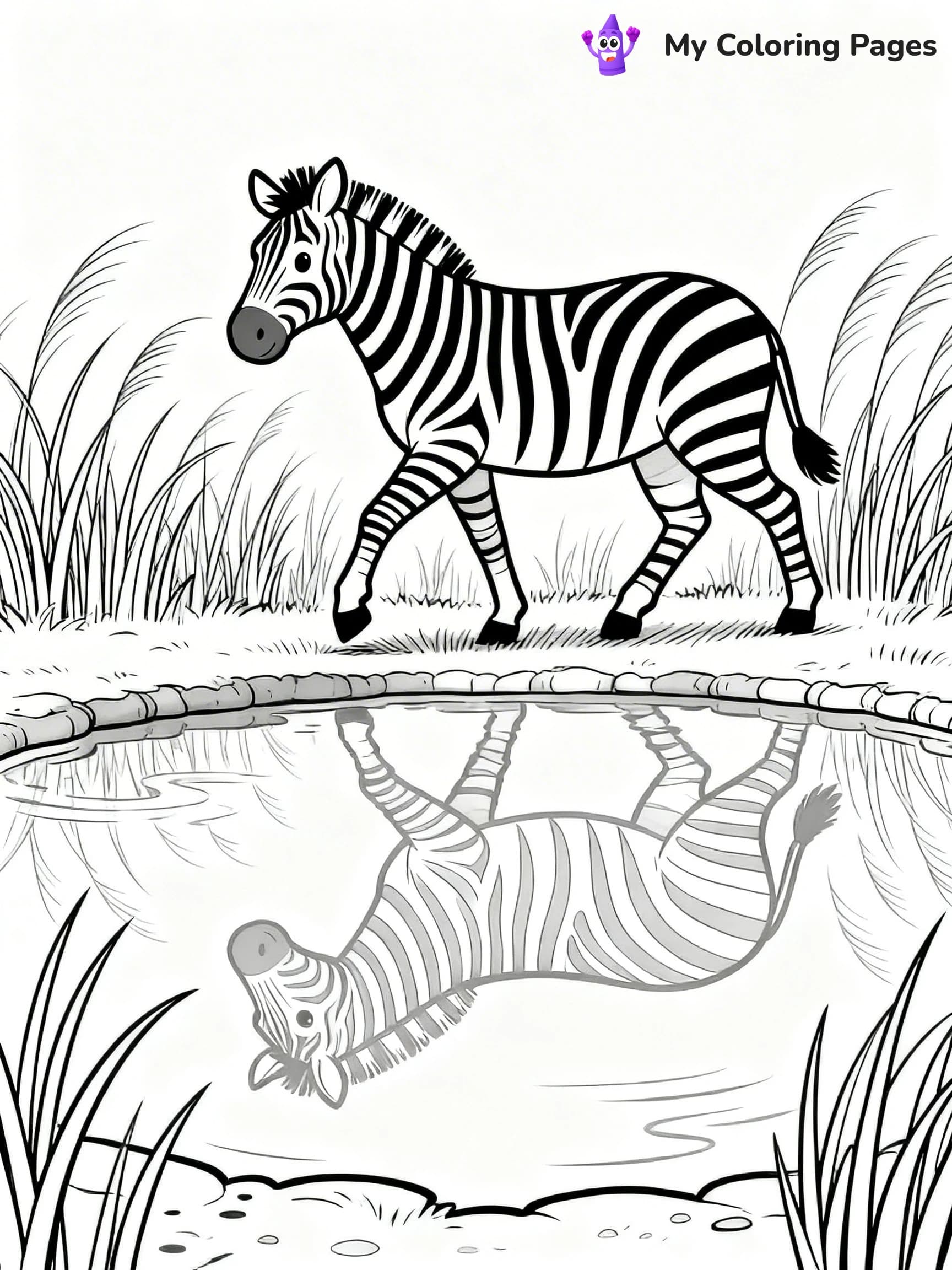 Zebra Coloring Pages - 12