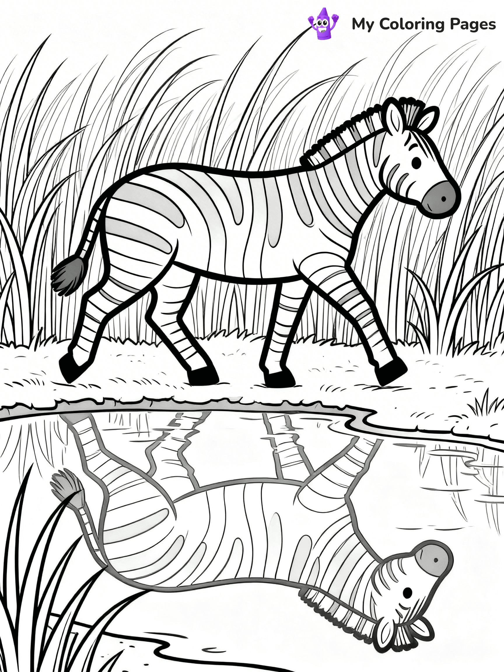 Zebra Coloring Pages - 11