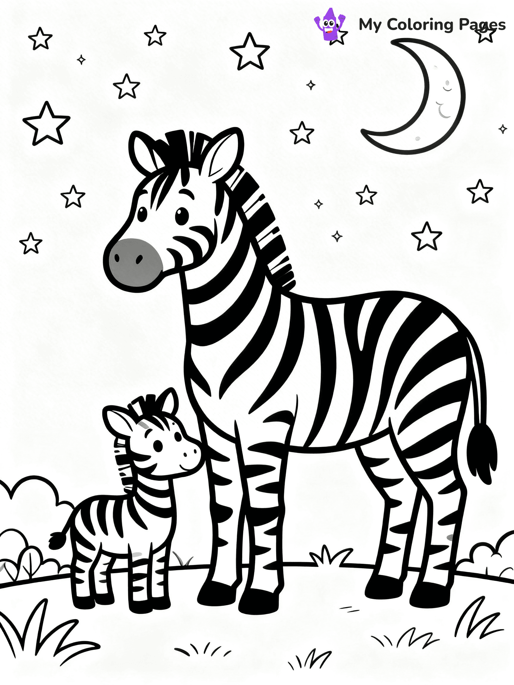 Zebra Coloring Pages - 10