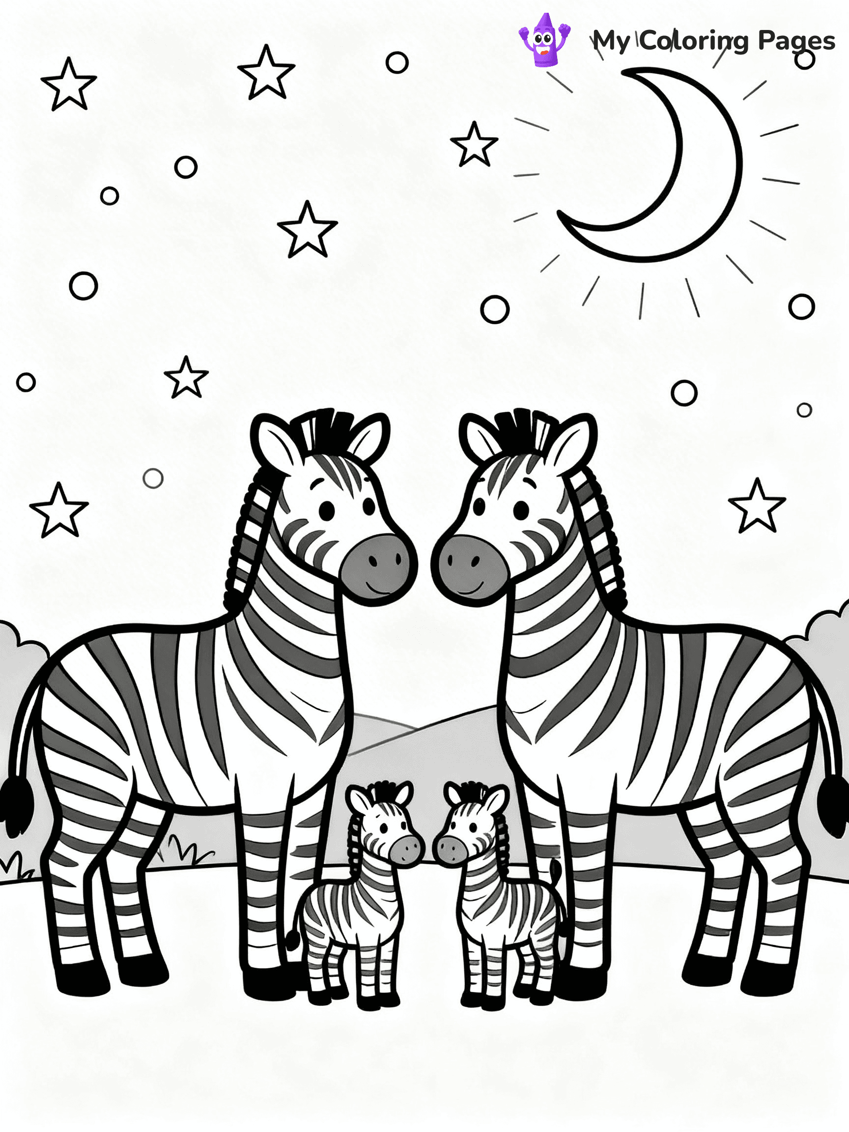 Zebra Coloring Pages - 7