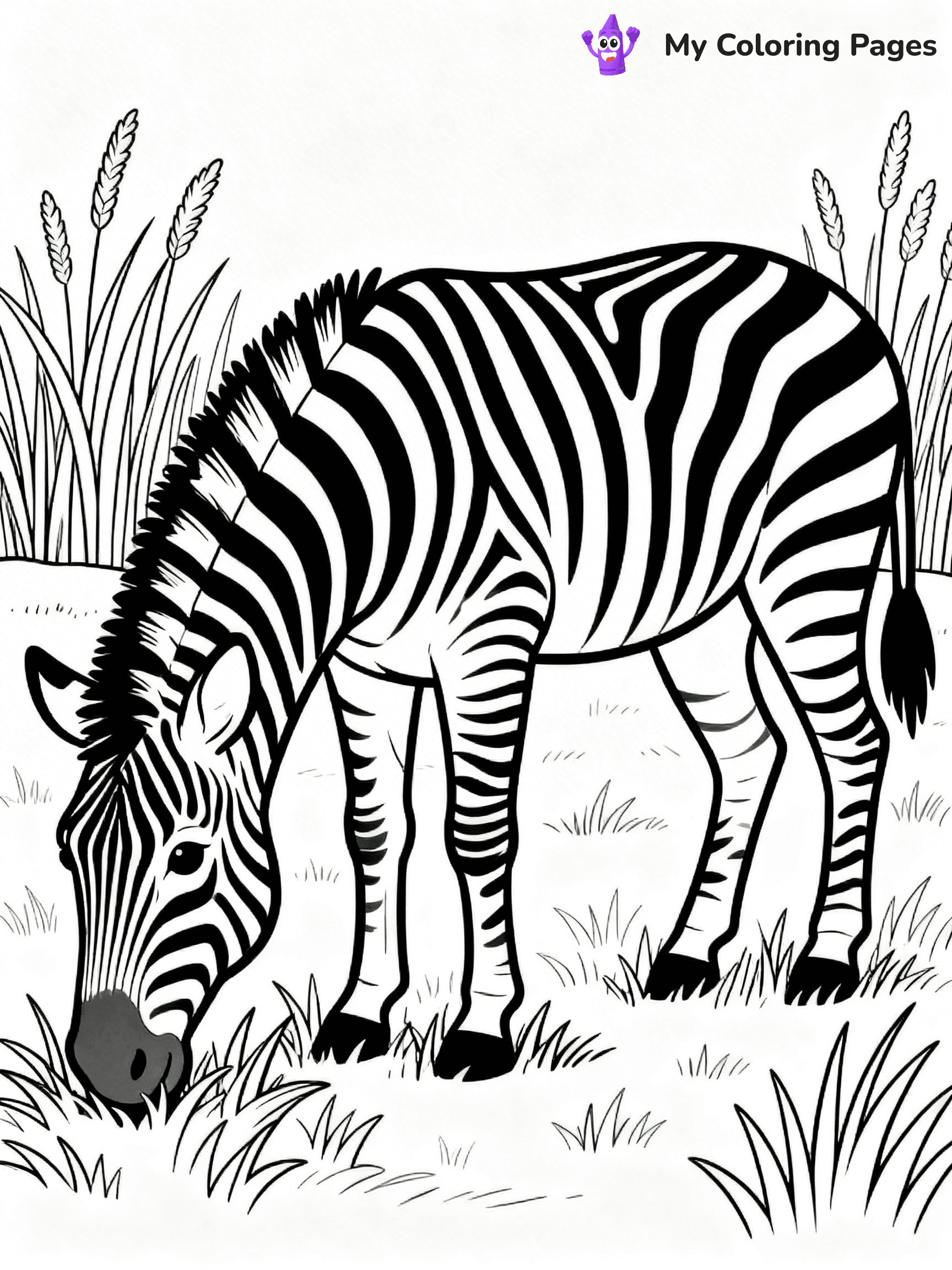 Zebra Coloring Pages - 1