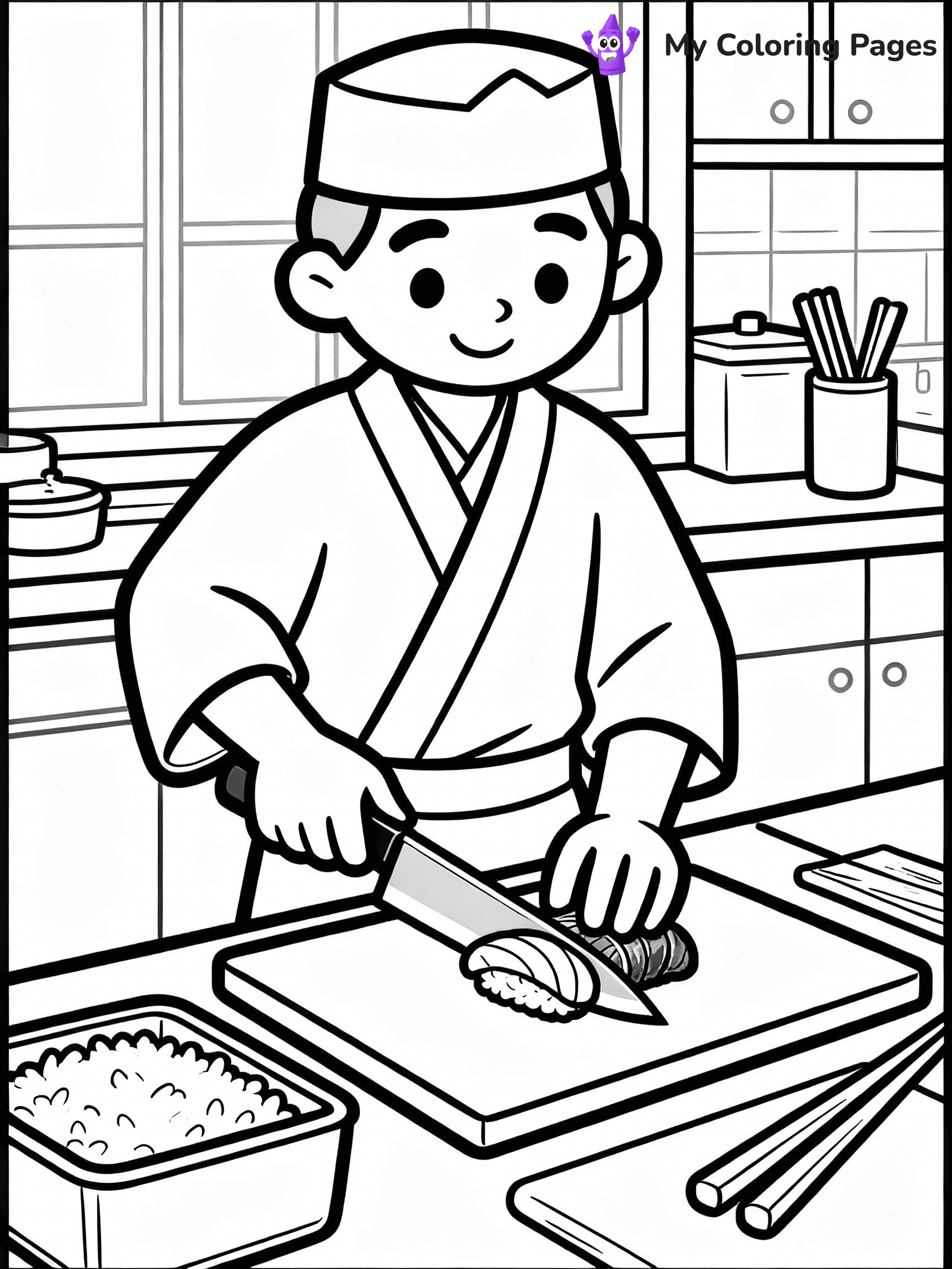 Sushi Coloring Pages - 17