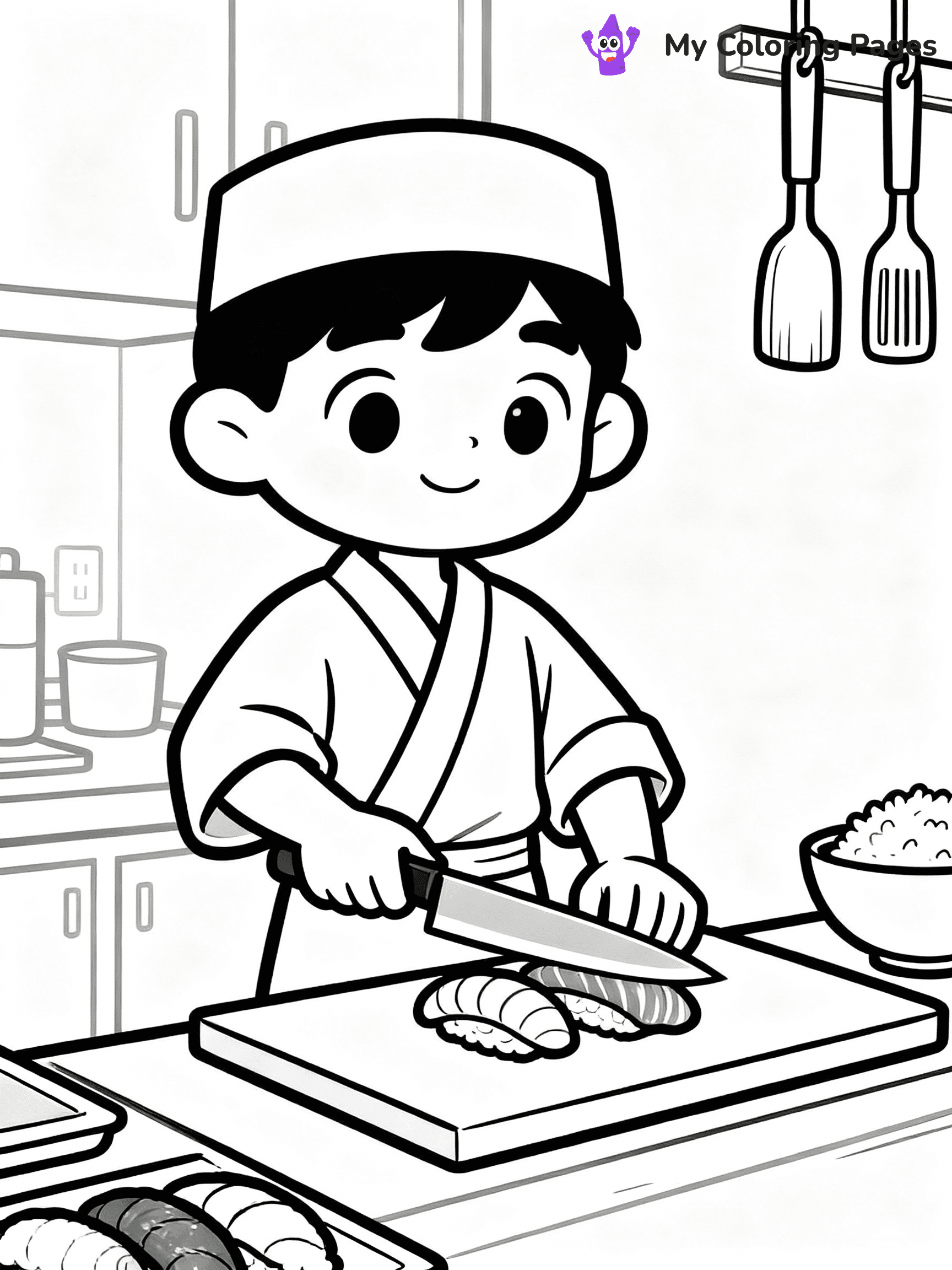 Sushi Coloring Pages - 11