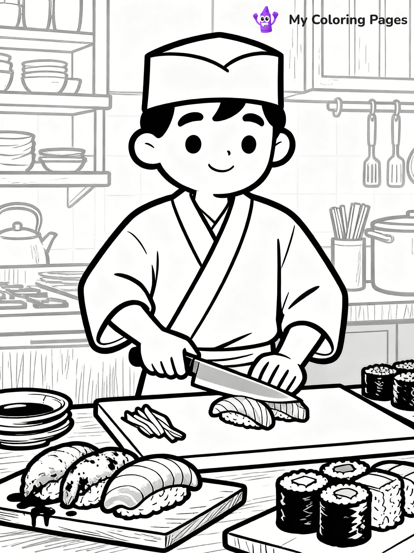 Sushi Coloring Pages - 7