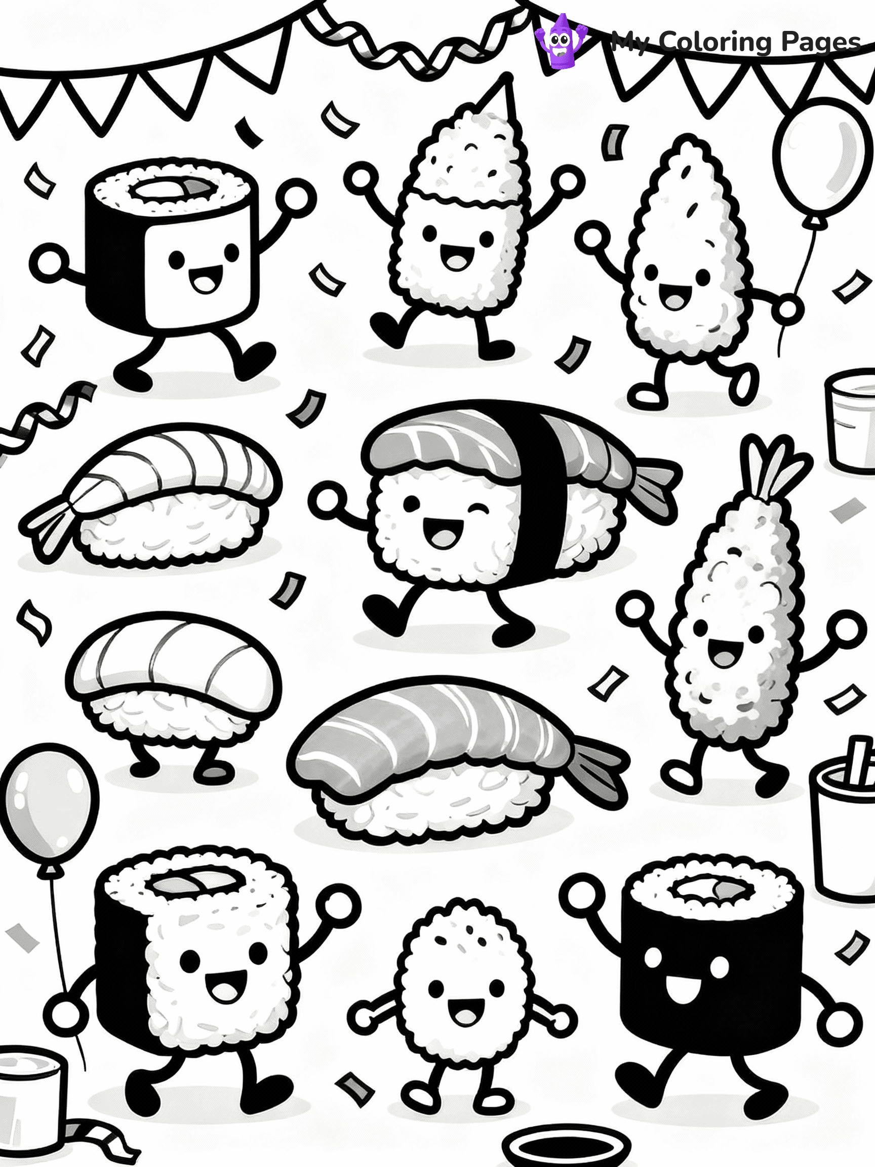 Sushi Coloring Pages - 4