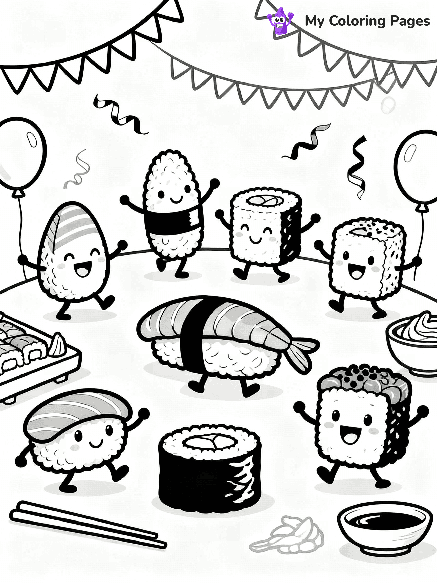 Sushi Coloring Pages - 2