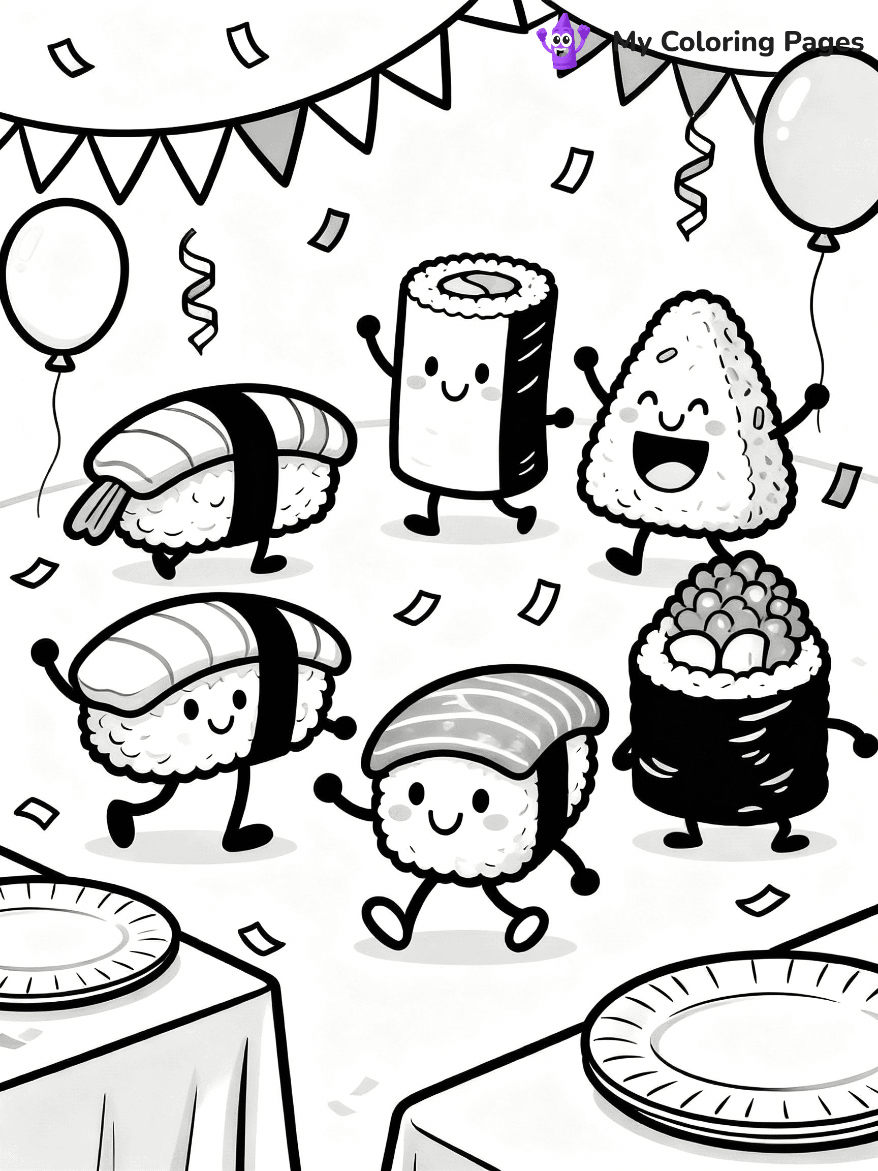 Sushi Coloring Pages - 1