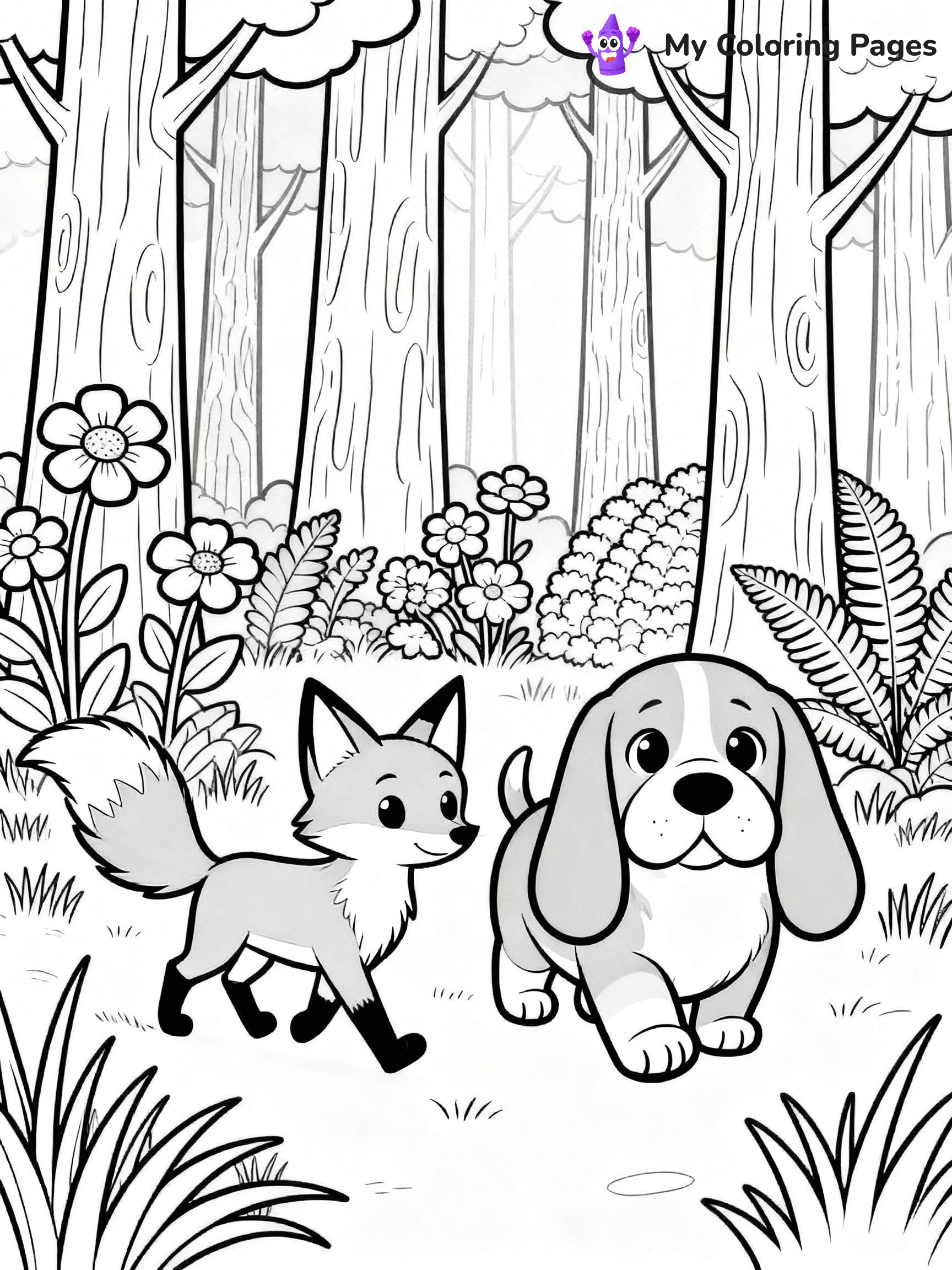 The Fox And The Hound Coloring Pages - 10