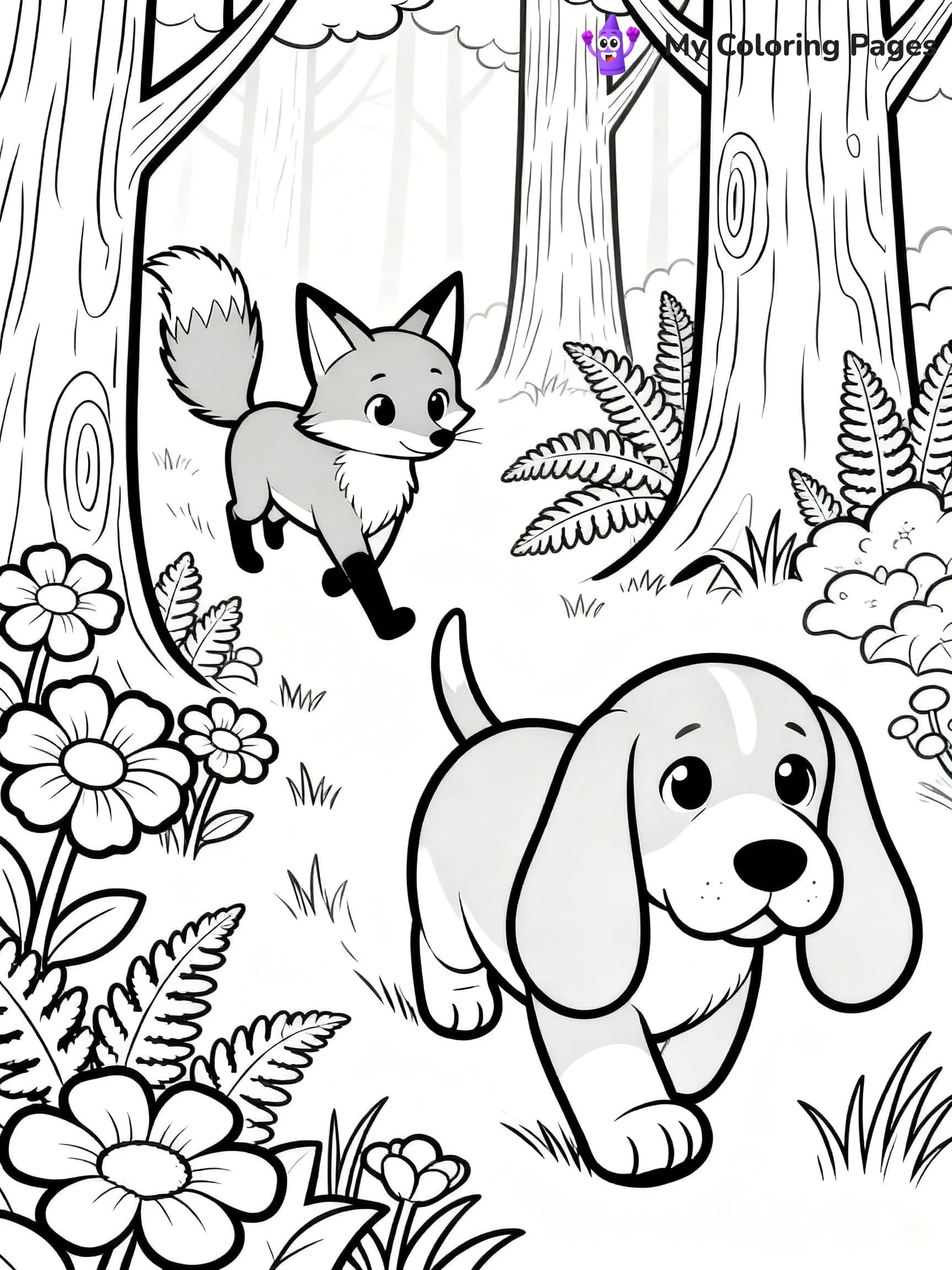 The Fox And The Hound Coloring Pages - 3