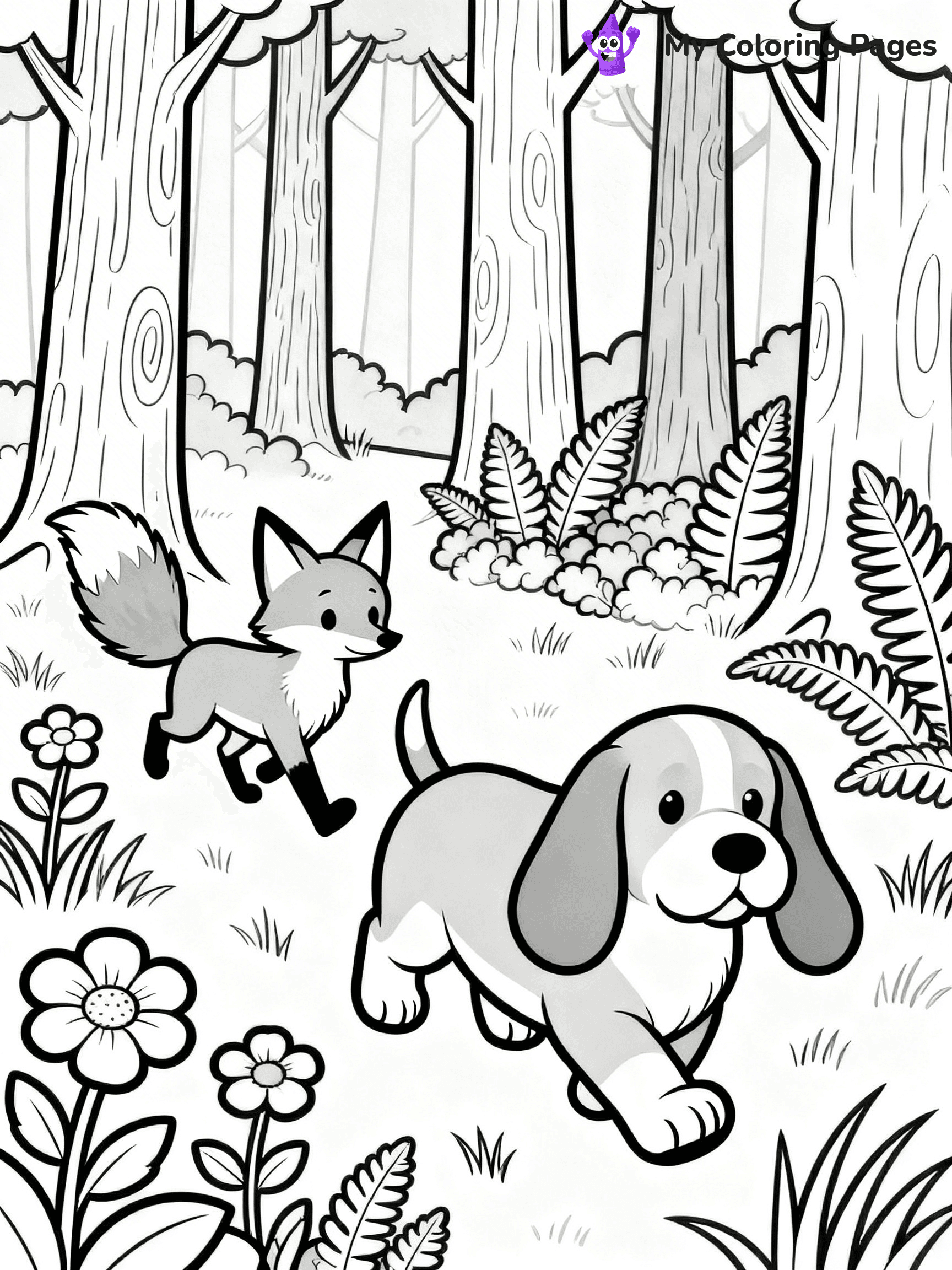 The Fox And The Hound Coloring Pages - 2