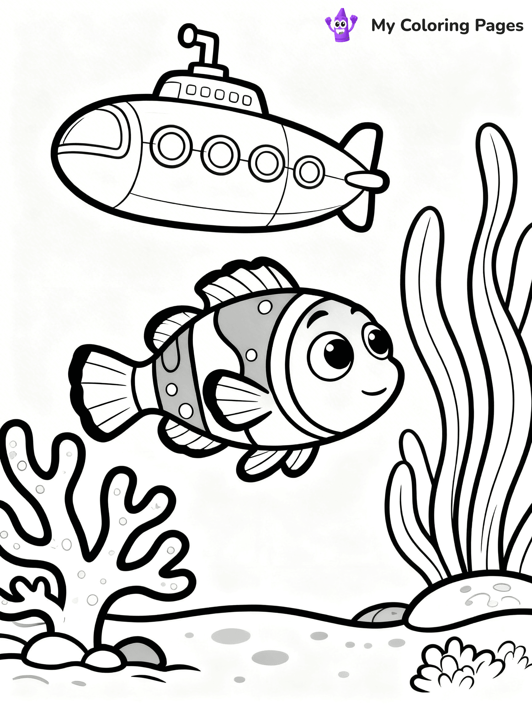 Submarine Coloring Pages - 18