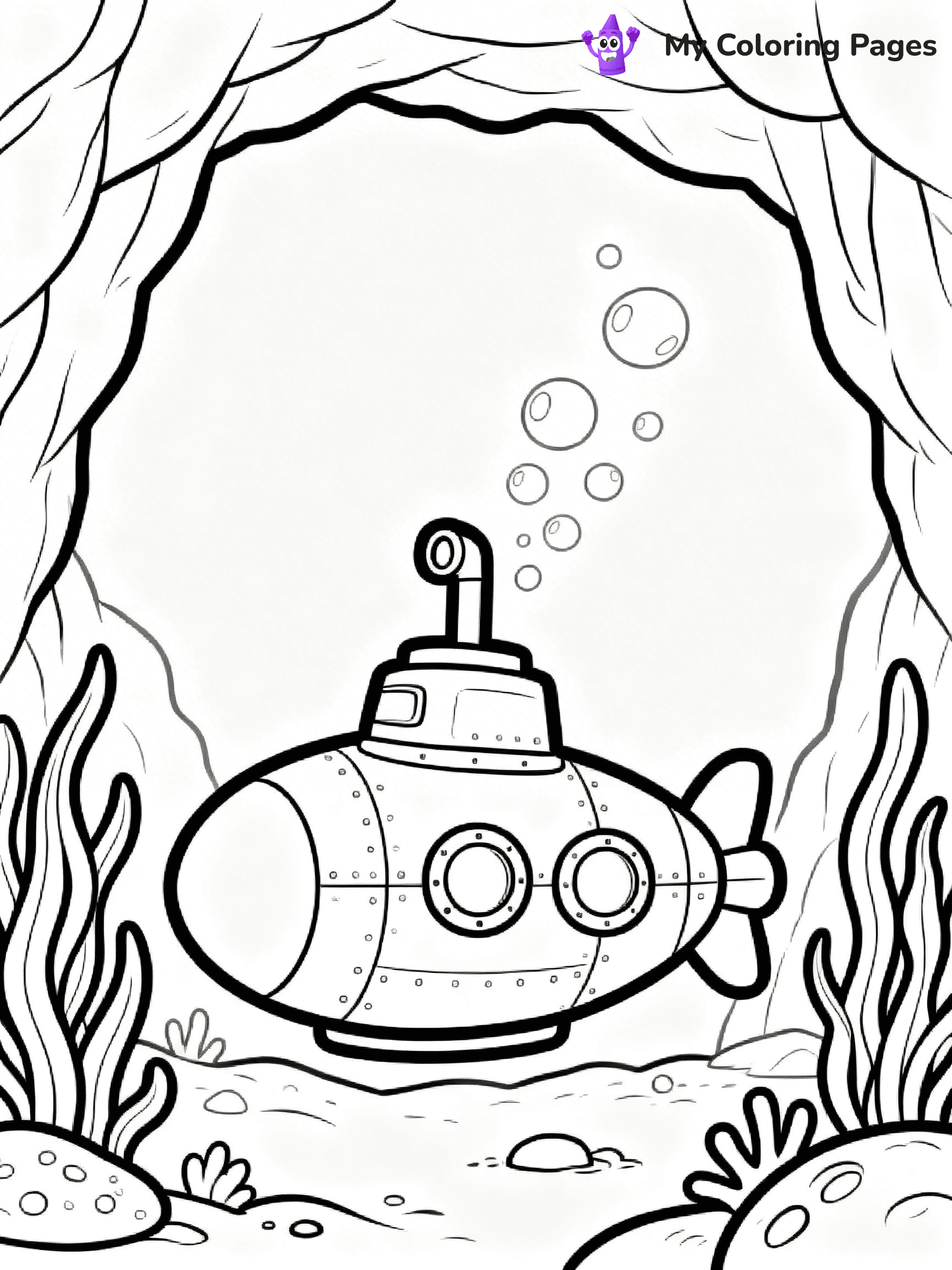 Submarine Coloring Pages - 14