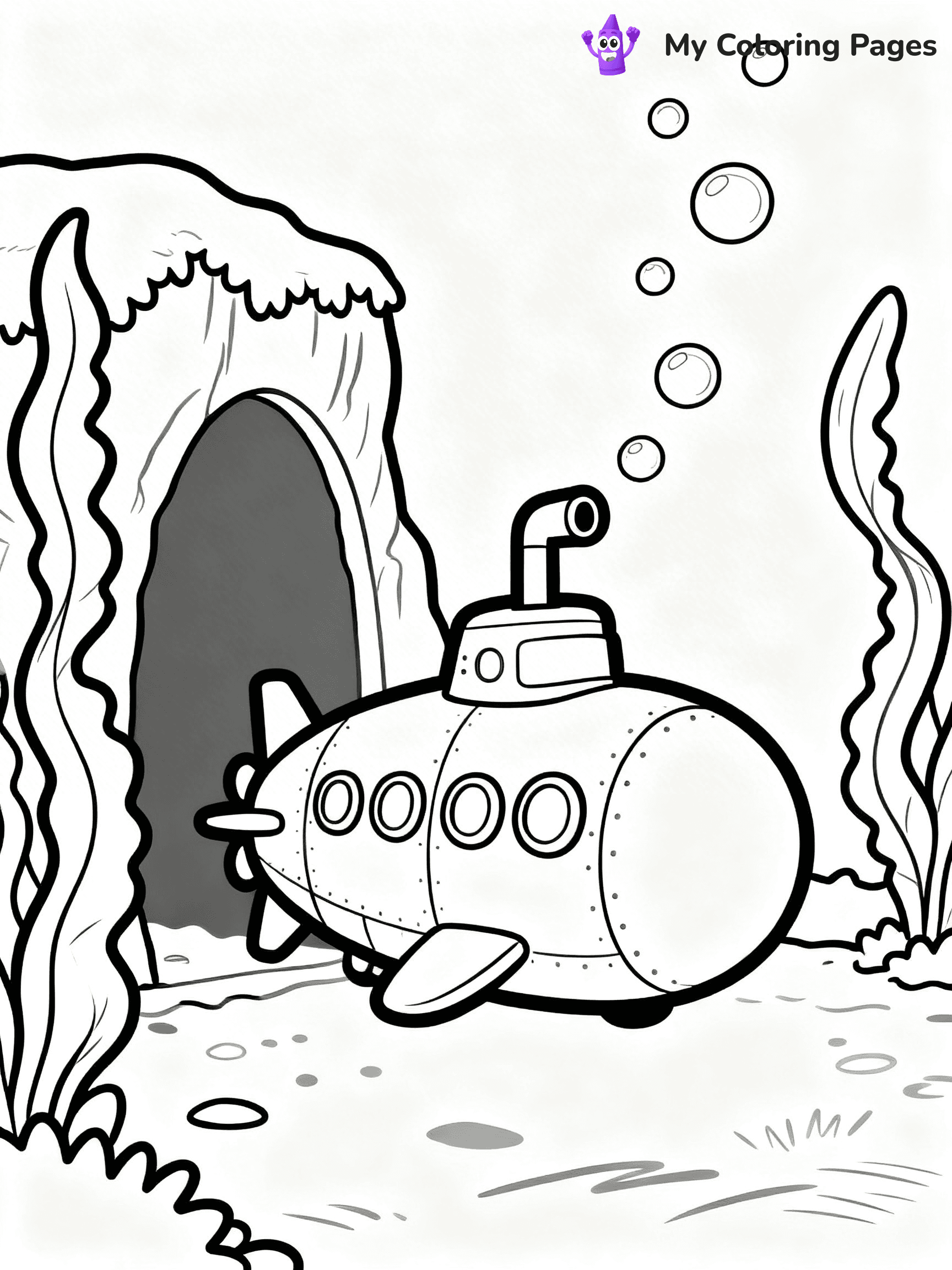 Submarine Coloring Pages - 11