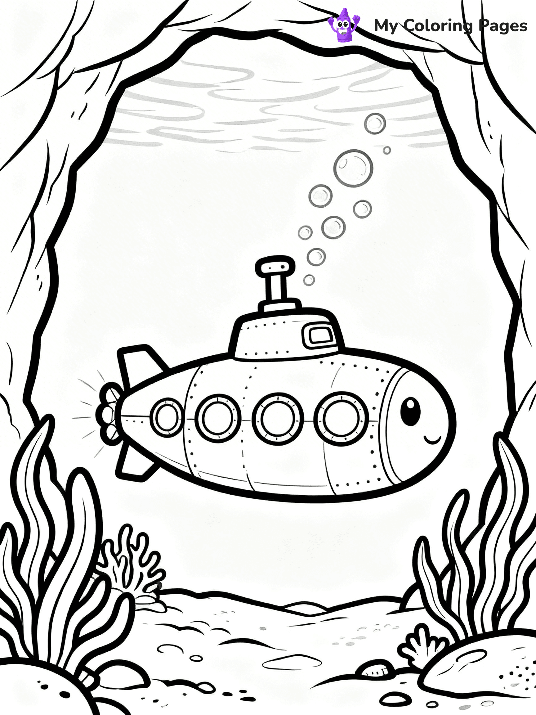 Submarine Coloring Pages - 10