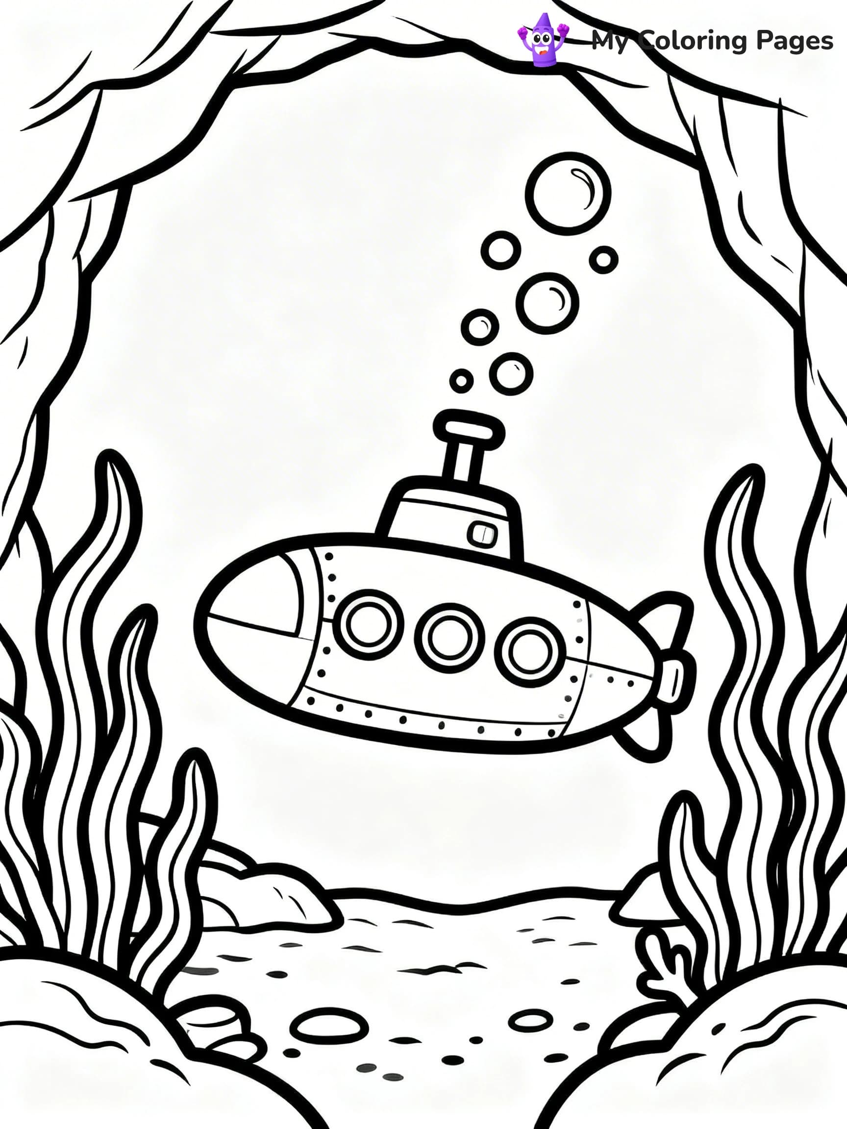 Submarine Coloring Pages - 9