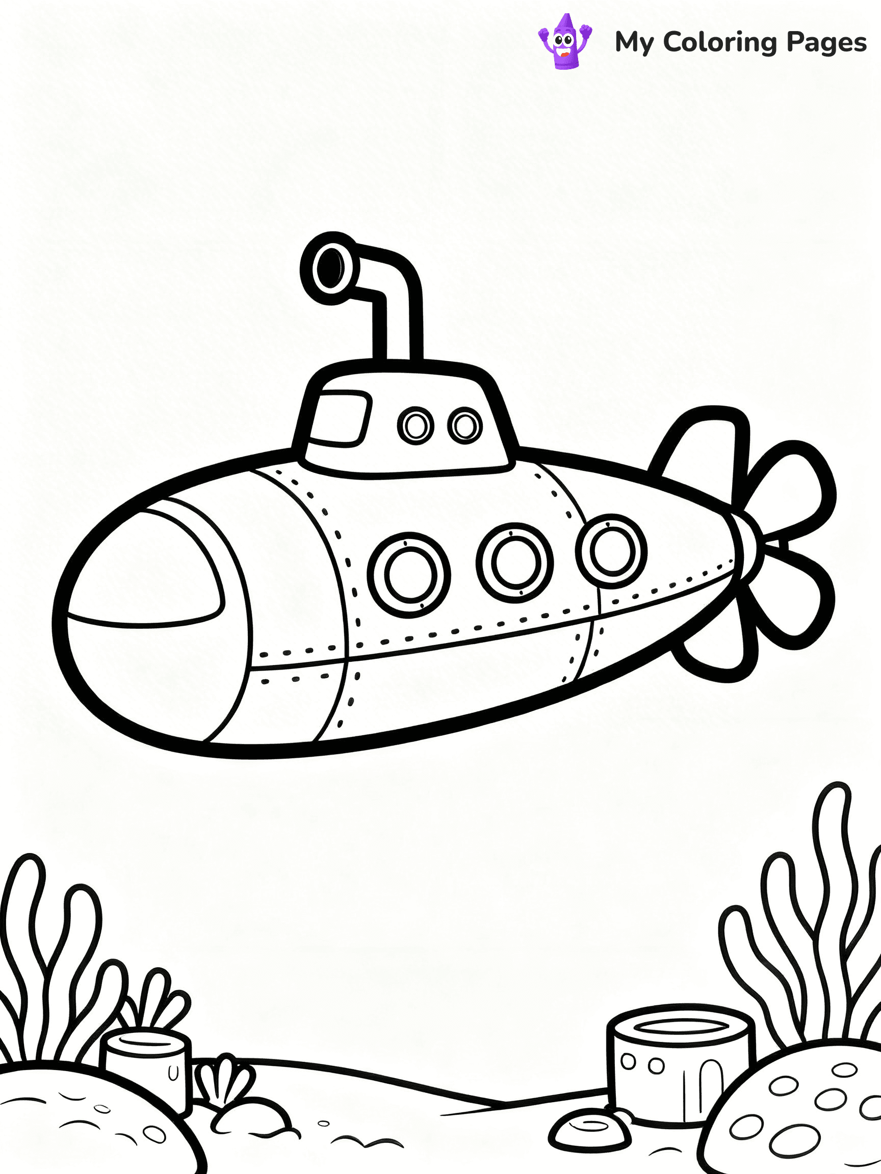 Submarine Coloring Pages - 6