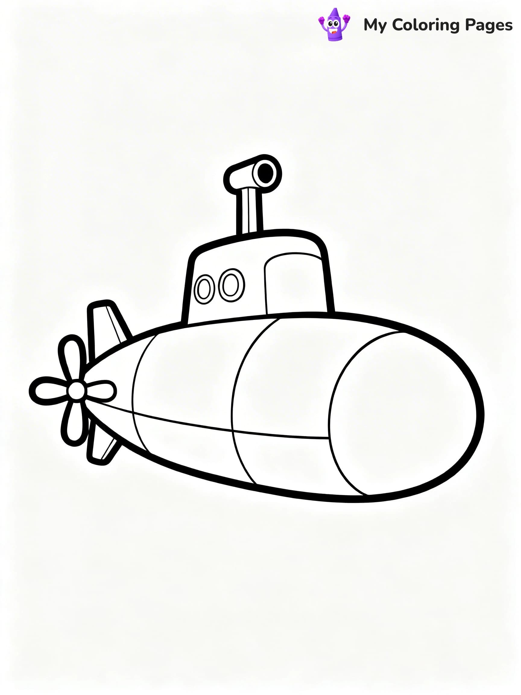 Submarine Coloring Pages - 1