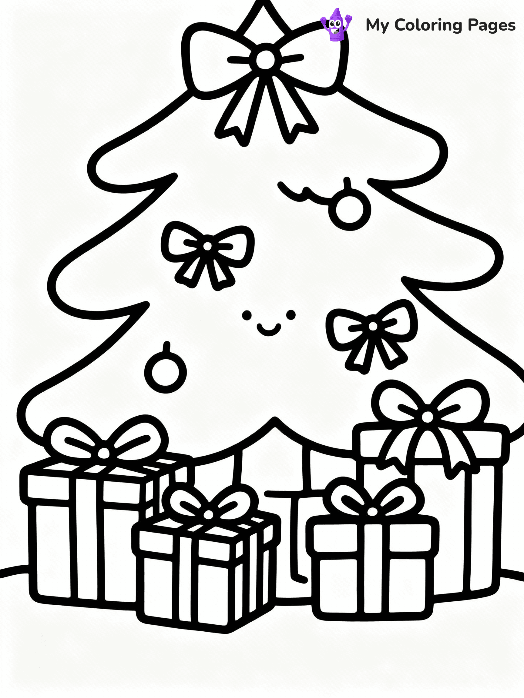 ⚠️ CRITICAL REQUIREMENT - ABSOLUTE BLACK AND WHITE ONLY ⚠️
This MUST be a BLACK AND WHITE line drawing ONLY. NO COLORS whatsoever.
- ONLY pure black lines (#000000) on pure white background (#FFFFFF)
- ABSOLUTELY NO colors, NO shading, NO gradients, NO grayscale
- If there are ANY colors in the output, the image is REJECTED
- This is a COLORING PAGE - meant to be COLORED IN by children
- The output must be UNCOLORED line art ready for coloring
⚠️ SUBJECT TO DRAW: Presents under a decorated Christmas tree, with bows and ribbons, whimsical style
(REMEMBER: Output must be BLACK AND WHITE line art only, NOT colored!)
# COLORING PAGE: BLACK OUTLINES ONLY - WHITE BACKGROUND MANDATORY
Create a **coloring book page** using EXACTLY two values: black lines, white space.
## NON-NEGOTIABLE BINARY RULES
- **ONLY #000000 (black) and #FFFFFF (white)** - NO other values exist
- **EVERY PIXEL = BLACK OR WHITE** - no gray/shading/antialiasing
- **WHITE BACKGROUND MANDATORY** - entire canvas stays white
- **ALL SHAPES HOLLOW** - everything is empty outlines waiting to be colored
- **FORBIDDEN:** fills, shading, gradients, patterns, textures, colors
- **NO SOLID REGIONS** - if it's not a thin line, it's wrong
## Universal Line Standards
- Black outlines ONLY - thin, uniform weight
- Every shape completely empty inside
- Closed contours suitable for coloring
- Clean flat illustration with appropriate detail - zero depth/3D/realism
- **Style:** Whimsical Doodle Art Alley - rounded, friendly outlines with age-appropriate detail (unless specified)
## Everything = Detailed Outline Only
- Characters/animals: hollow shapes with clear features
- Objects/clothing: empty contours with appropriate details
- Backgrounds/scenery: line work only
- Natural elements: outlined forms
- Dark/night areas: don't exist (use outlined symbols)
- Textures/patterns: convert to outlined decorative elements
## The Test
Can a child color EVERY white space with crayons? If any area is pre-filled/shaded/gray, it FAILS. Every shape must be waiting to receive color.
**FINAL OUTPUT**: Binary coloring page. Black lines define shapes. White spaces ready for coloring. Nothing else exists. No exceptions. Print-ready.
⚠️ FINAL REMINDER: Draw the subject "Presents under a decorated Christmas tree, with bows and ribbons, whimsical style" as BLACK AND WHITE line art. Zero colors in output.