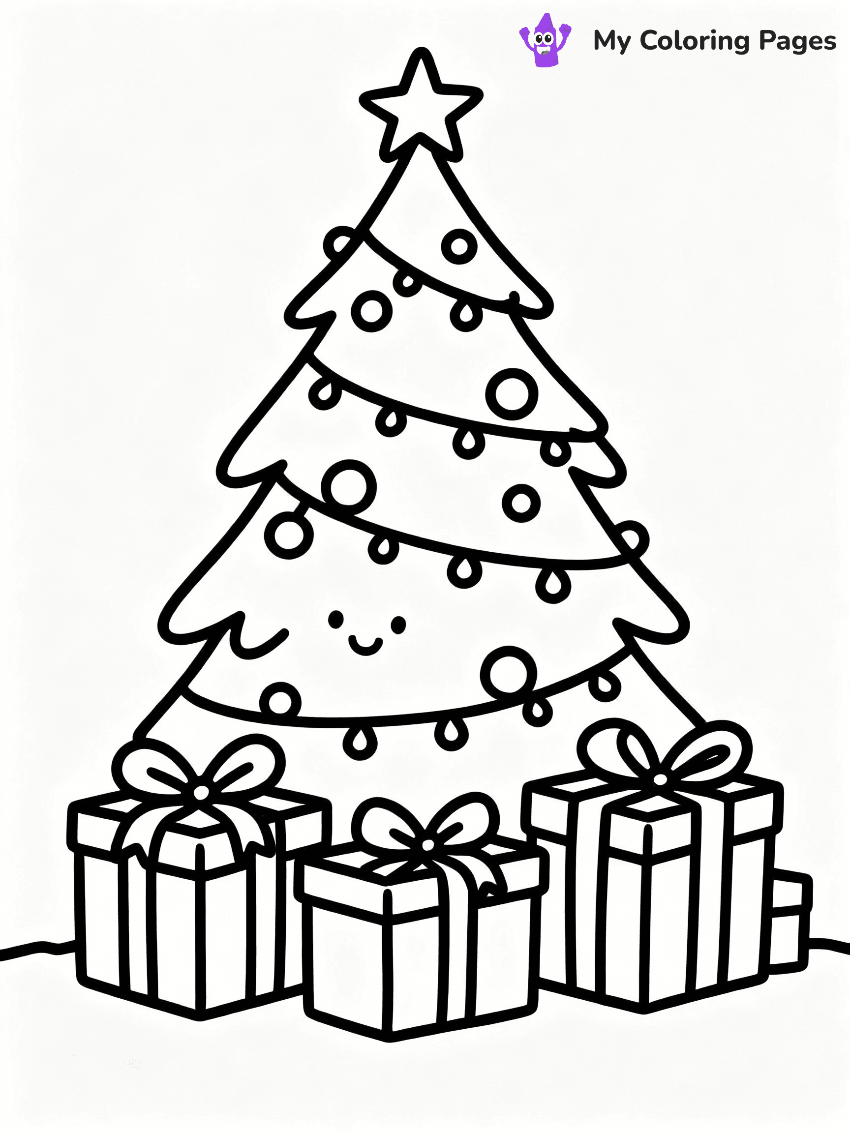 ⚠️ CRITICAL REQUIREMENT - ABSOLUTE BLACK AND WHITE ONLY ⚠️
This MUST be a BLACK AND WHITE line drawing ONLY. NO COLORS whatsoever.
- ONLY pure black lines (#000000) on pure white background (#FFFFFF)
- ABSOLUTELY NO colors, NO shading, NO gradients, NO grayscale
- If there are ANY colors in the output, the image is REJECTED
- This is a COLORING PAGE - meant to be COLORED IN by children
- The output must be UNCOLORED line art ready for coloring
⚠️ SUBJECT TO DRAW: Presents under a decorated Christmas tree, with bows and ribbons, whimsical style
(REMEMBER: Output must be BLACK AND WHITE line art only, NOT colored!)
# COLORING PAGE: BLACK OUTLINES ONLY - WHITE BACKGROUND MANDATORY
Create a **coloring book page** using EXACTLY two values: black lines, white space.
## NON-NEGOTIABLE BINARY RULES
- **ONLY #000000 (black) and #FFFFFF (white)** - NO other values exist
- **EVERY PIXEL = BLACK OR WHITE** - no gray/shading/antialiasing
- **WHITE BACKGROUND MANDATORY** - entire canvas stays white
- **ALL SHAPES HOLLOW** - everything is empty outlines waiting to be colored
- **FORBIDDEN:** fills, shading, gradients, patterns, textures, colors
- **NO SOLID REGIONS** - if it's not a thin line, it's wrong
## Universal Line Standards
- Black outlines ONLY - thin, uniform weight
- Every shape completely empty inside
- Closed contours suitable for coloring
- Clean flat illustration with appropriate detail - zero depth/3D/realism
- **Style:** Whimsical Doodle Art Alley - rounded, friendly outlines with age-appropriate detail (unless specified)
## Everything = Detailed Outline Only
- Characters/animals: hollow shapes with clear features
- Objects/clothing: empty contours with appropriate details
- Backgrounds/scenery: line work only
- Natural elements: outlined forms
- Dark/night areas: don't exist (use outlined symbols)
- Textures/patterns: convert to outlined decorative elements
## The Test
Can a child color EVERY white space with crayons? If any area is pre-filled/shaded/gray, it FAILS. Every shape must be waiting to receive color.
**FINAL OUTPUT**: Binary coloring page. Black lines define shapes. White spaces ready for coloring. Nothing else exists. No exceptions. Print-ready.
⚠️ FINAL REMINDER: Draw the subject "Presents under a decorated Christmas tree, with bows and ribbons, whimsical style" as BLACK AND WHITE line art. Zero colors in output.