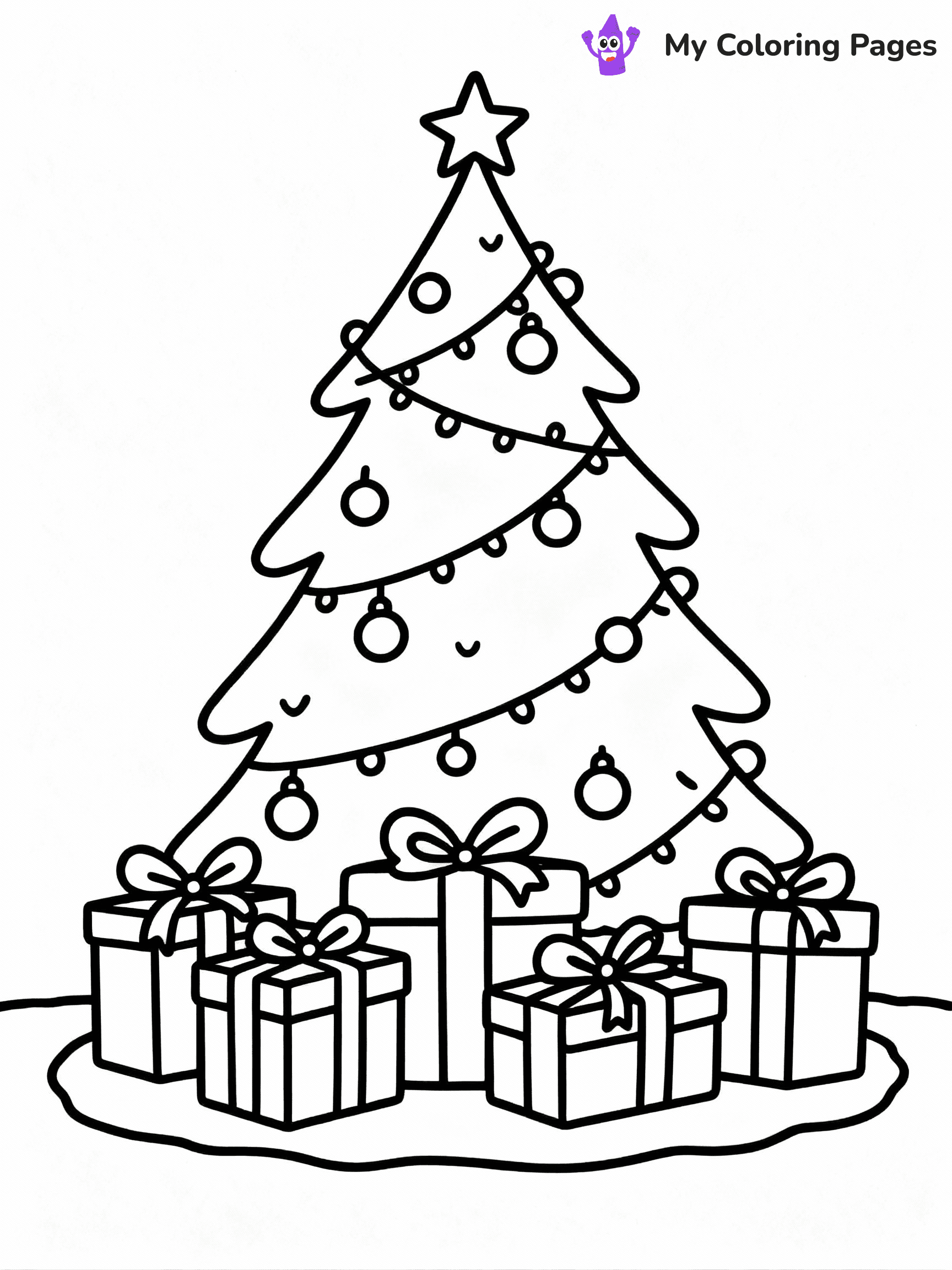 ⚠️ CRITICAL REQUIREMENT - ABSOLUTE BLACK AND WHITE ONLY ⚠️
This MUST be a BLACK AND WHITE line drawing ONLY. NO COLORS whatsoever.
- ONLY pure black lines (#000000) on pure white background (#FFFFFF)
- ABSOLUTELY NO colors, NO shading, NO gradients, NO grayscale
- If there are ANY colors in the output, the image is REJECTED
- This is a COLORING PAGE - meant to be COLORED IN by children
- The output must be UNCOLORED line art ready for coloring
⚠️ SUBJECT TO DRAW: Presents under a decorated Christmas tree, with bows and ribbons, whimsical style
(REMEMBER: Output must be BLACK AND WHITE line art only, NOT colored!)
# COLORING PAGE: BLACK OUTLINES ONLY - WHITE BACKGROUND MANDATORY
Create a **coloring book page** using EXACTLY two values: black lines, white space.
## NON-NEGOTIABLE BINARY RULES
- **ONLY #000000 (black) and #FFFFFF (white)** - NO other values exist
- **EVERY PIXEL = BLACK OR WHITE** - no gray/shading/antialiasing
- **WHITE BACKGROUND MANDATORY** - entire canvas stays white
- **ALL SHAPES HOLLOW** - everything is empty outlines waiting to be colored
- **FORBIDDEN:** fills, shading, gradients, patterns, textures, colors
- **NO SOLID REGIONS** - if it's not a thin line, it's wrong
## Universal Line Standards
- Black outlines ONLY - thin, uniform weight
- Every shape completely empty inside
- Closed contours suitable for coloring
- Clean flat illustration with appropriate detail - zero depth/3D/realism
- **Style:** Whimsical Doodle Art Alley - rounded, friendly outlines with age-appropriate detail (unless specified)
## Everything = Detailed Outline Only
- Characters/animals: hollow shapes with clear features
- Objects/clothing: empty contours with appropriate details
- Backgrounds/scenery: line work only
- Natural elements: outlined forms
- Dark/night areas: don't exist (use outlined symbols)
- Textures/patterns: convert to outlined decorative elements
## The Test
Can a child color EVERY white space with crayons? If any area is pre-filled/shaded/gray, it FAILS. Every shape must be waiting to receive color.
**FINAL OUTPUT**: Binary coloring page. Black lines define shapes. White spaces ready for coloring. Nothing else exists. No exceptions. Print-ready.
⚠️ FINAL REMINDER: Draw the subject "Presents under a decorated Christmas tree, with bows and ribbons, whimsical style" as BLACK AND WHITE line art. Zero colors in output.