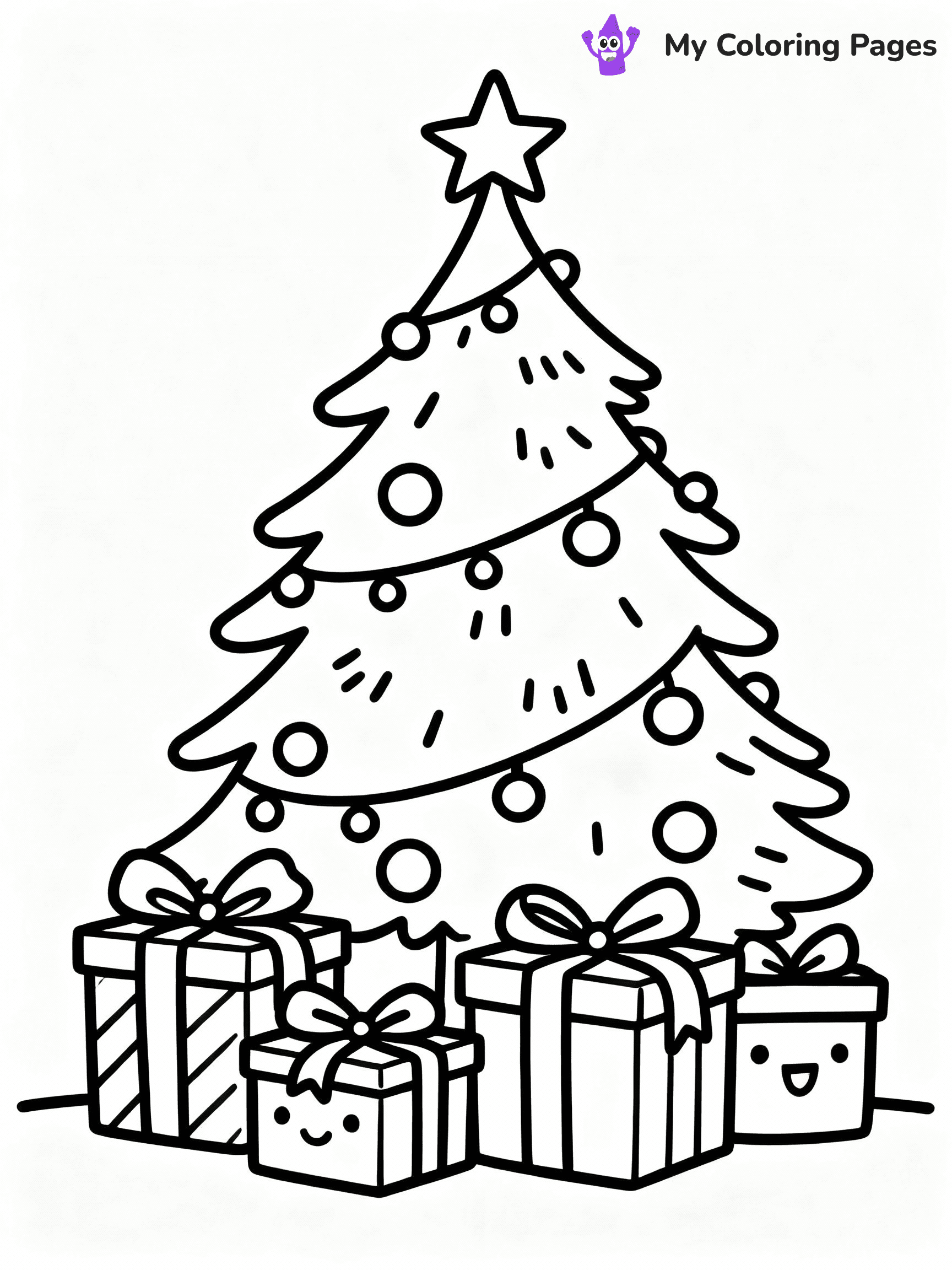 ⚠️ CRITICAL REQUIREMENT - ABSOLUTE BLACK AND WHITE ONLY ⚠️
This MUST be a BLACK AND WHITE line drawing ONLY. NO COLORS whatsoever.
- ONLY pure black lines (#000000) on pure white background (#FFFFFF)
- ABSOLUTELY NO colors, NO shading, NO gradients, NO grayscale
- If there are ANY colors in the output, the image is REJECTED
- This is a COLORING PAGE - meant to be COLORED IN by children
- The output must be UNCOLORED line art ready for coloring
⚠️ SUBJECT TO DRAW: Presents under a decorated Christmas tree, with bows and ribbons, whimsical style
(REMEMBER: Output must be BLACK AND WHITE line art only, NOT colored!)
# COLORING PAGE: BLACK OUTLINES ONLY - WHITE BACKGROUND MANDATORY
Create a **coloring book page** using EXACTLY two values: black lines, white space.
## NON-NEGOTIABLE BINARY RULES
- **ONLY #000000 (black) and #FFFFFF (white)** - NO other values exist
- **EVERY PIXEL = BLACK OR WHITE** - no gray/shading/antialiasing
- **WHITE BACKGROUND MANDATORY** - entire canvas stays white
- **ALL SHAPES HOLLOW** - everything is empty outlines waiting to be colored
- **FORBIDDEN:** fills, shading, gradients, patterns, textures, colors
- **NO SOLID REGIONS** - if it's not a thin line, it's wrong
## Universal Line Standards
- Black outlines ONLY - thin, uniform weight
- Every shape completely empty inside
- Closed contours suitable for coloring
- Clean flat illustration with appropriate detail - zero depth/3D/realism
- **Style:** Whimsical Doodle Art Alley - rounded, friendly outlines with age-appropriate detail (unless specified)
## Everything = Detailed Outline Only
- Characters/animals: hollow shapes with clear features
- Objects/clothing: empty contours with appropriate details
- Backgrounds/scenery: line work only
- Natural elements: outlined forms
- Dark/night areas: don't exist (use outlined symbols)
- Textures/patterns: convert to outlined decorative elements
## The Test
Can a child color EVERY white space with crayons? If any area is pre-filled/shaded/gray, it FAILS. Every shape must be waiting to receive color.
**FINAL OUTPUT**: Binary coloring page. Black lines define shapes. White spaces ready for coloring. Nothing else exists. No exceptions. Print-ready.
⚠️ FINAL REMINDER: Draw the subject "Presents under a decorated Christmas tree, with bows and ribbons, whimsical style" as BLACK AND WHITE line art. Zero colors in output.