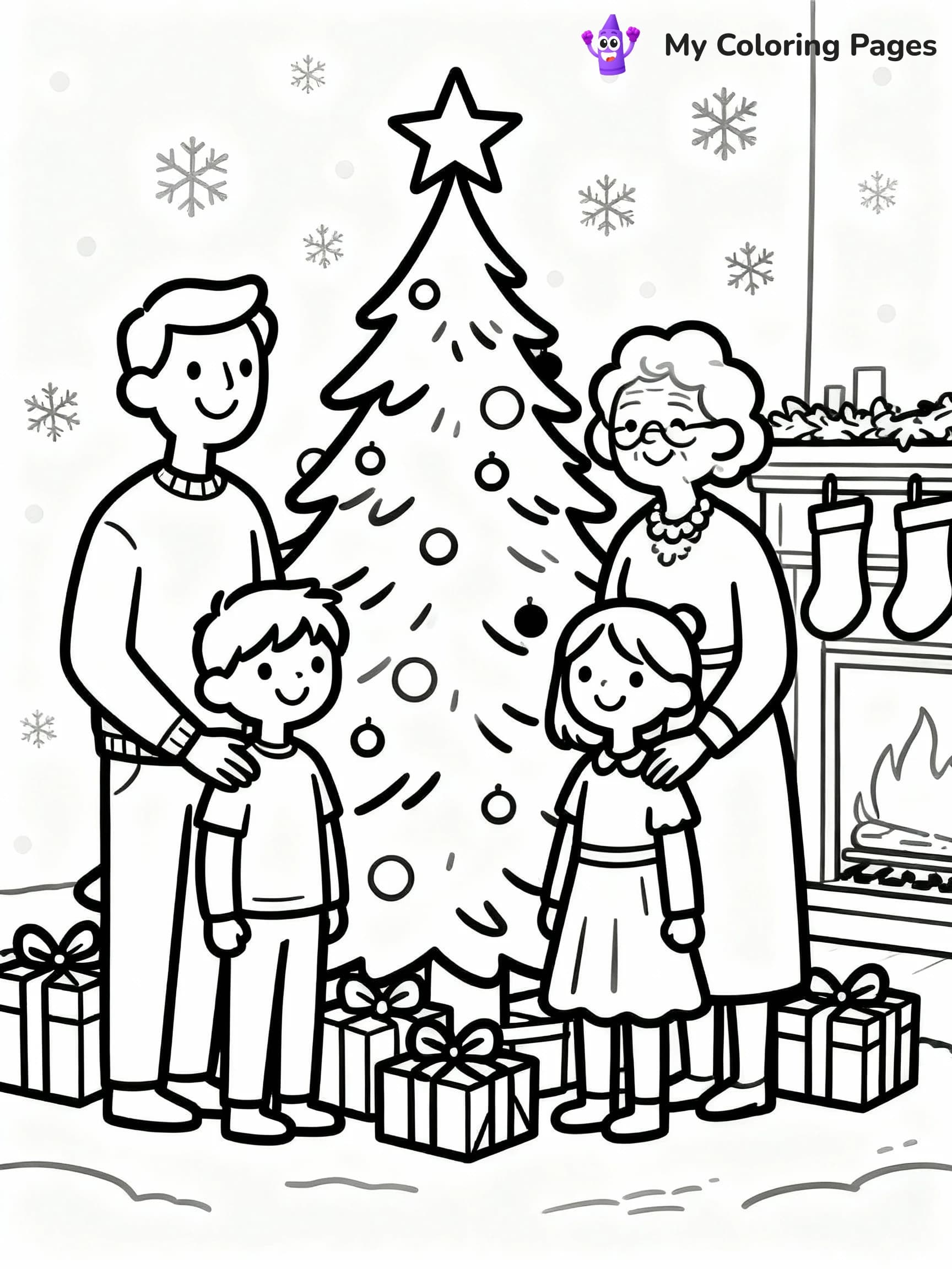 Christmas Tree Coloring Pages - 9
