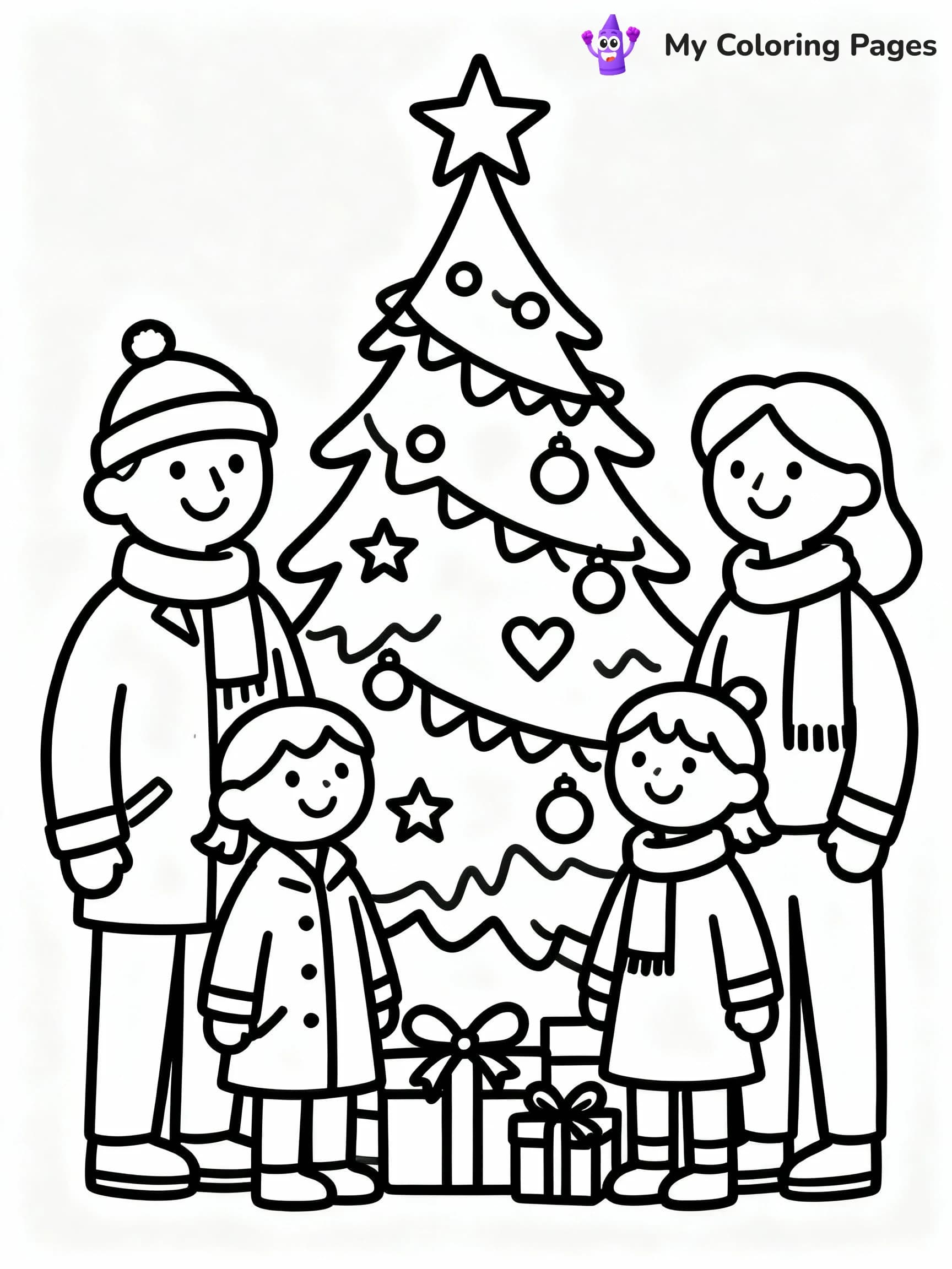 Christmas Tree Coloring Pages - 6