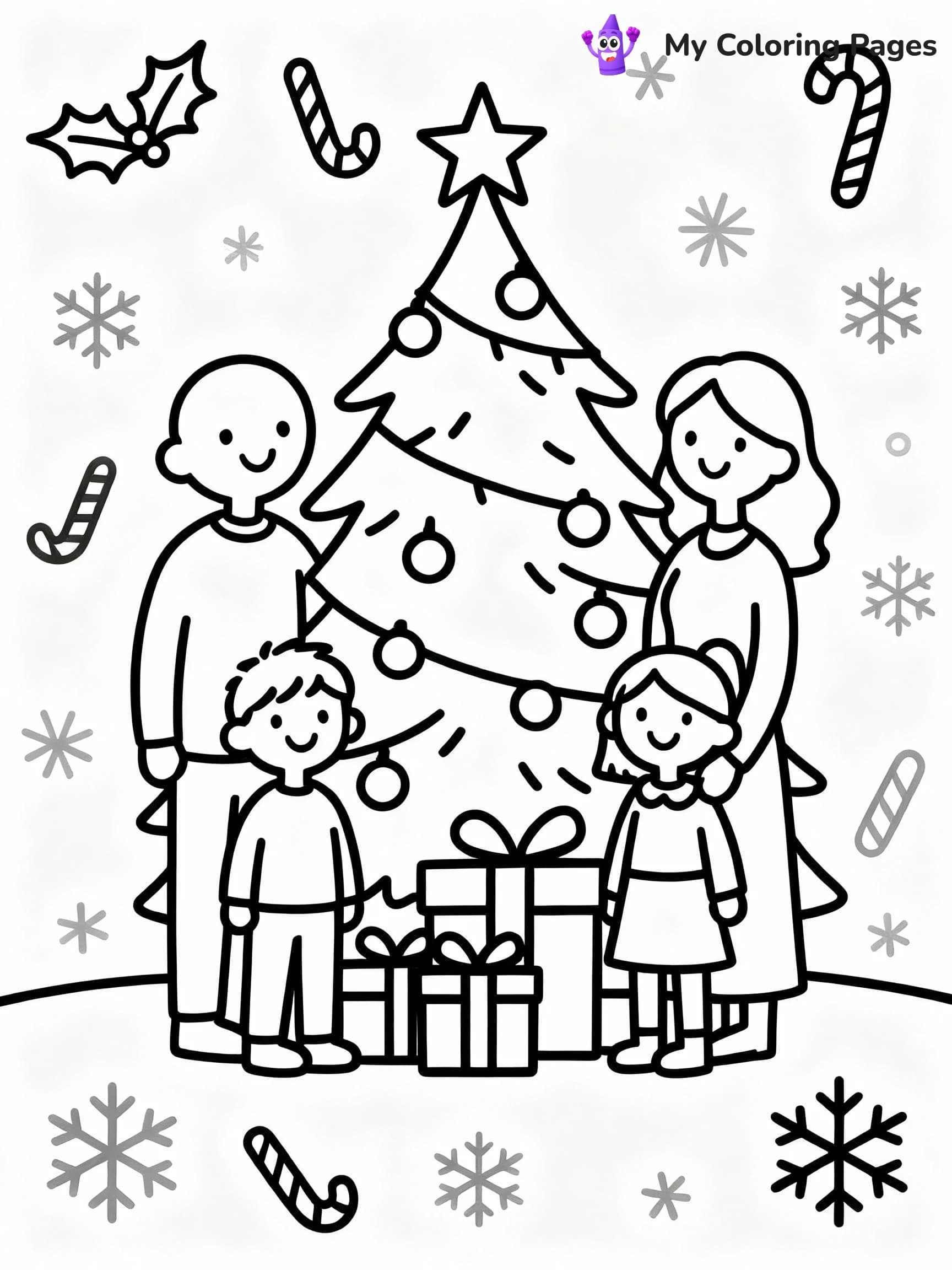 Christmas Tree Coloring Pages - 3