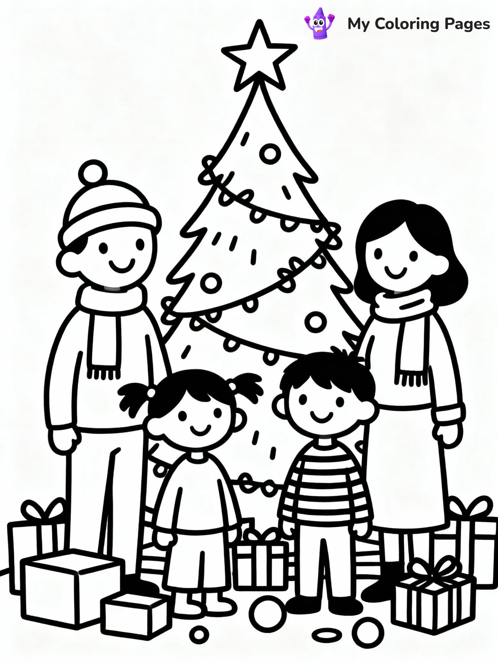 Christmas Tree Coloring Pages - 2