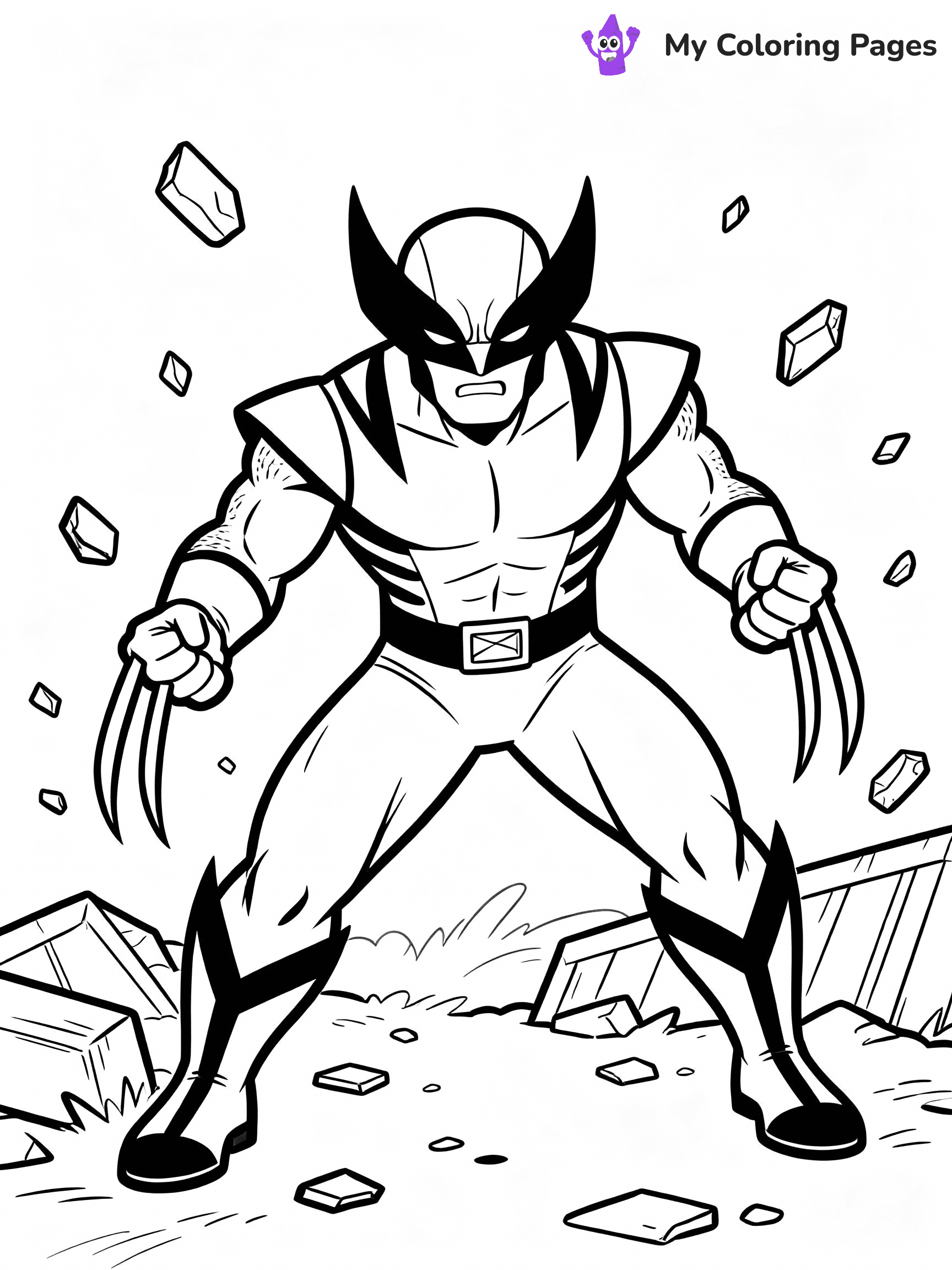 Wolverine Coloring Pages - 12