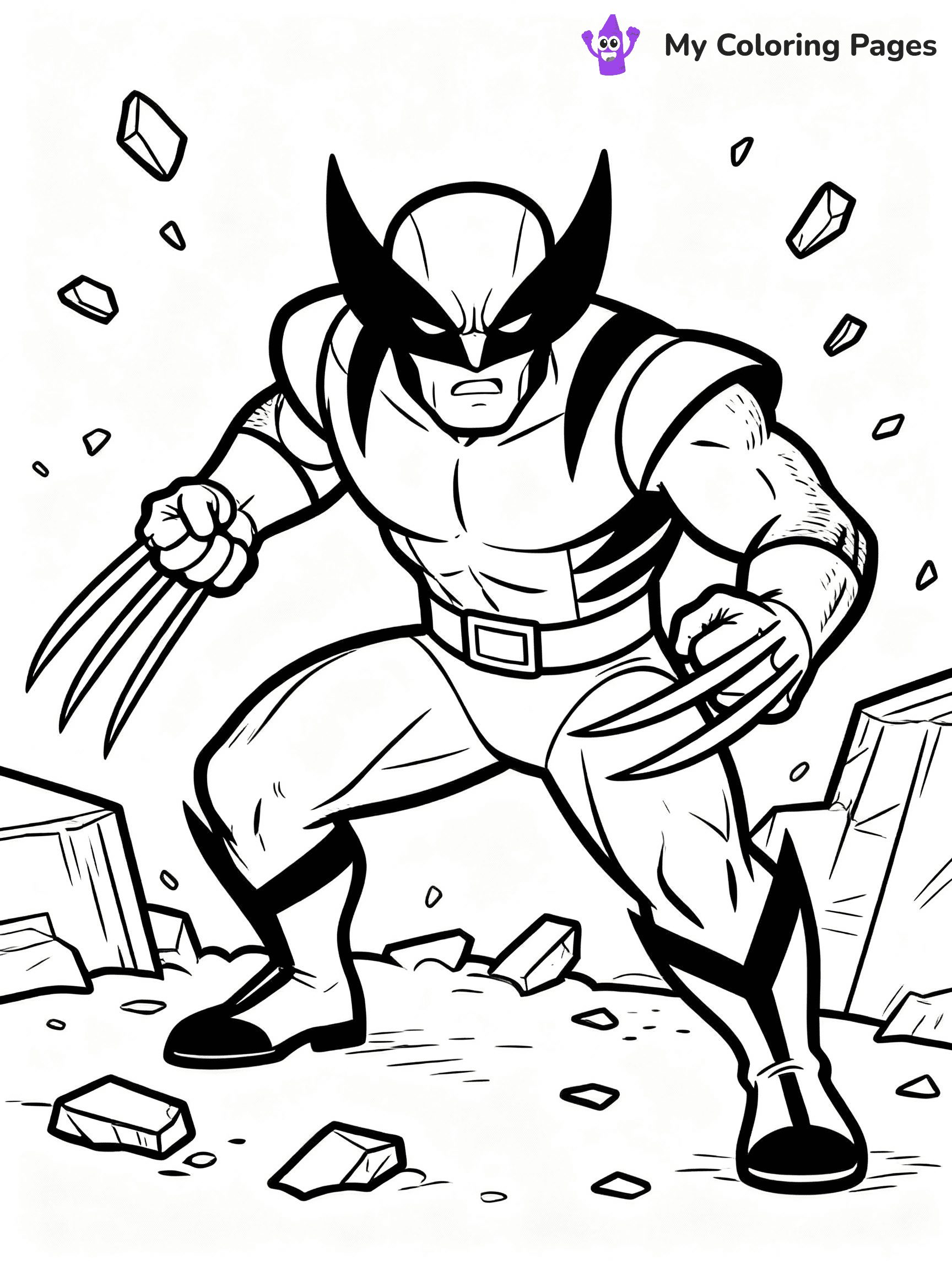 Wolverine Coloring Pages - 11