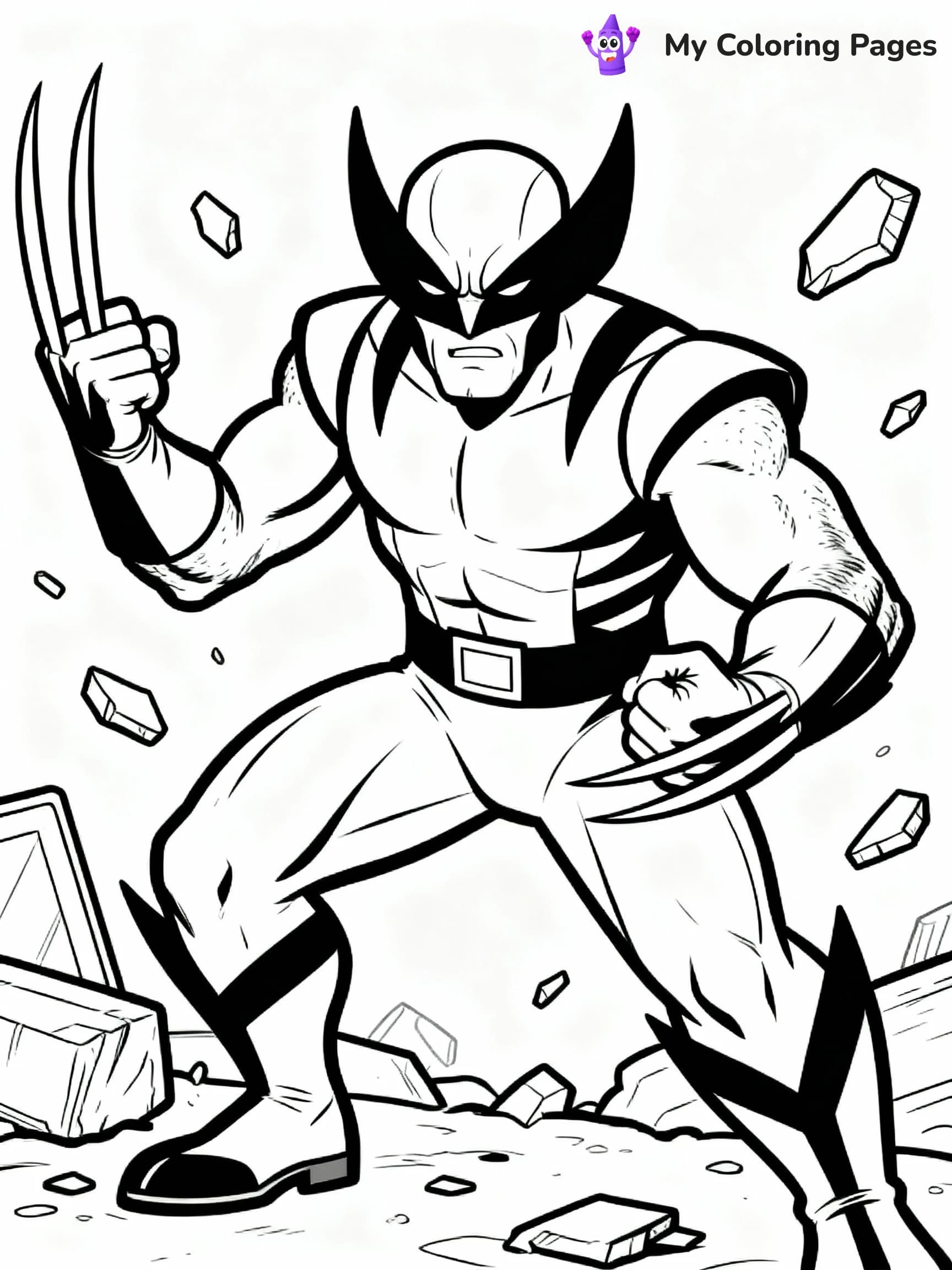 Wolverine Coloring Pages - 8