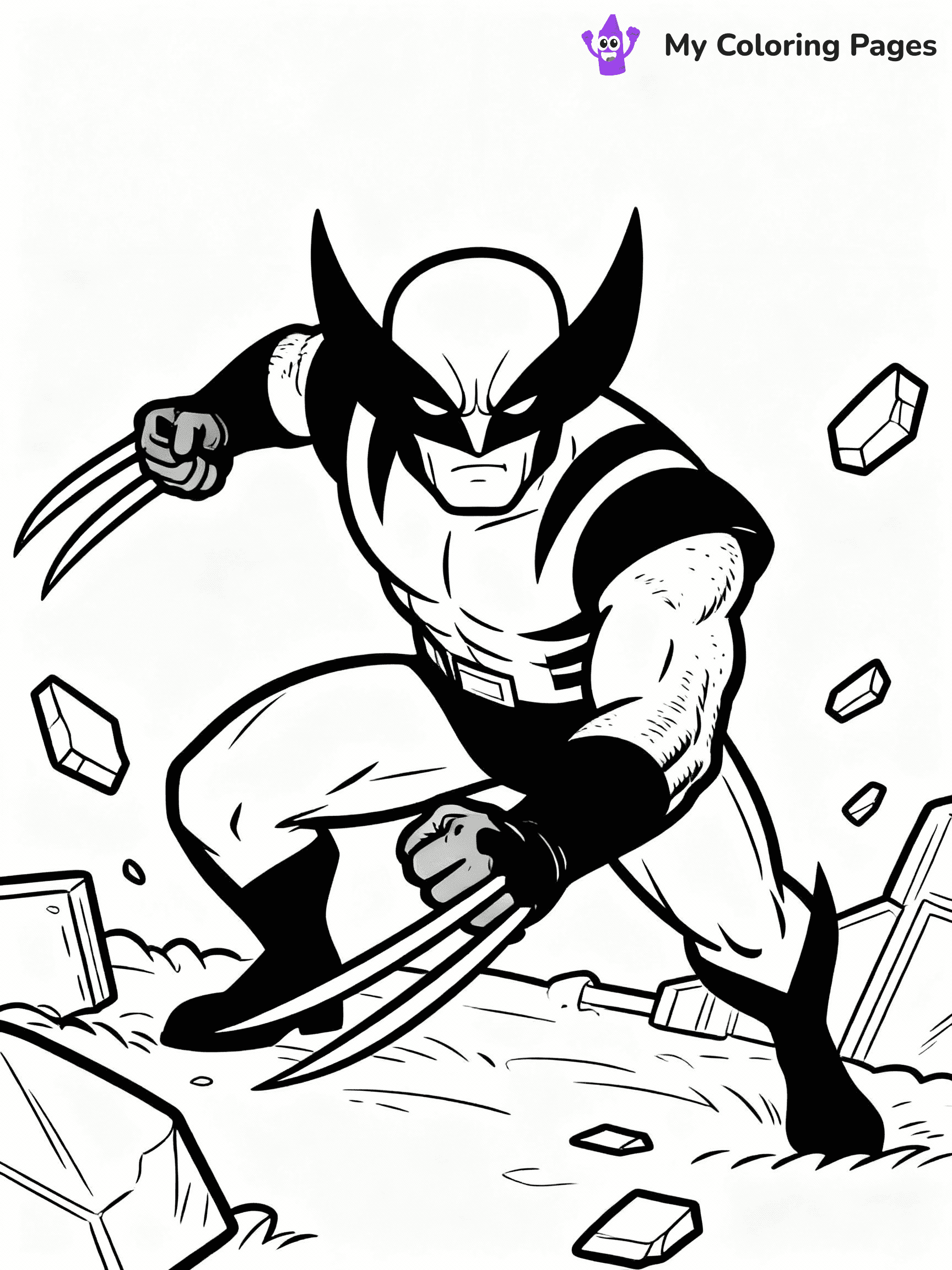 Wolverine Coloring Pages - 7