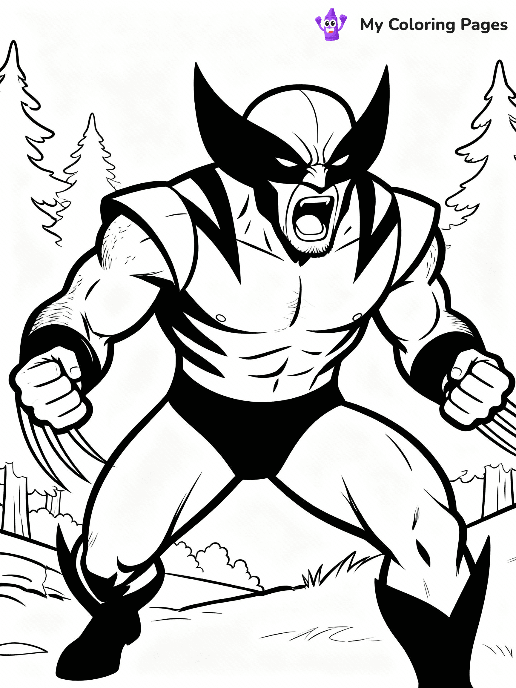 Wolverine Coloring Pages - 6