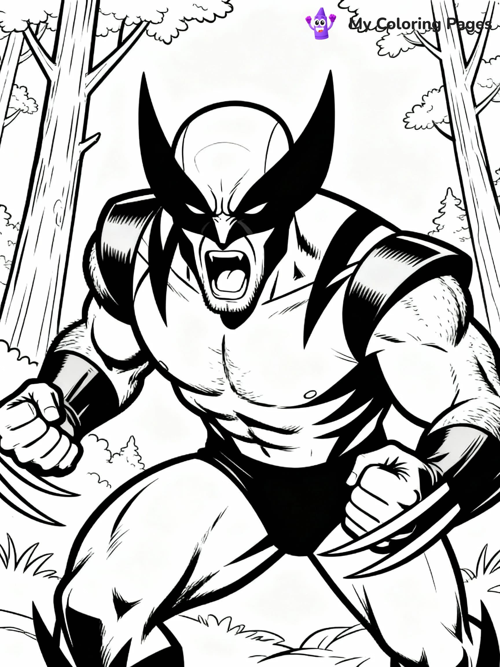 Wolverine Coloring Pages - 3