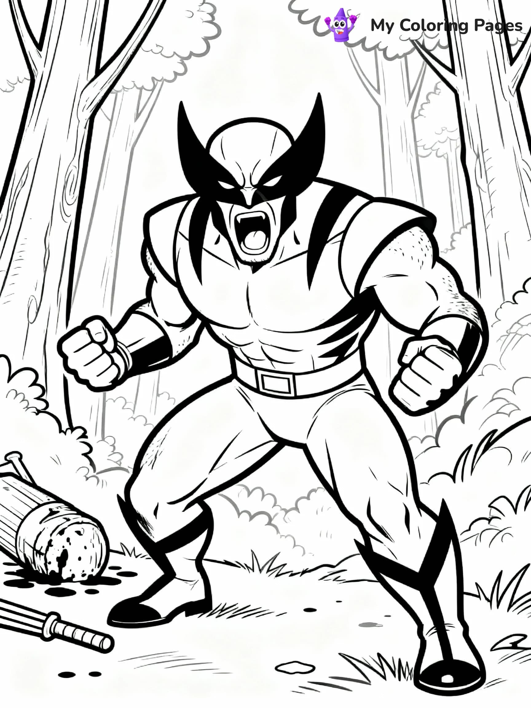 Wolverine Coloring Pages - 2