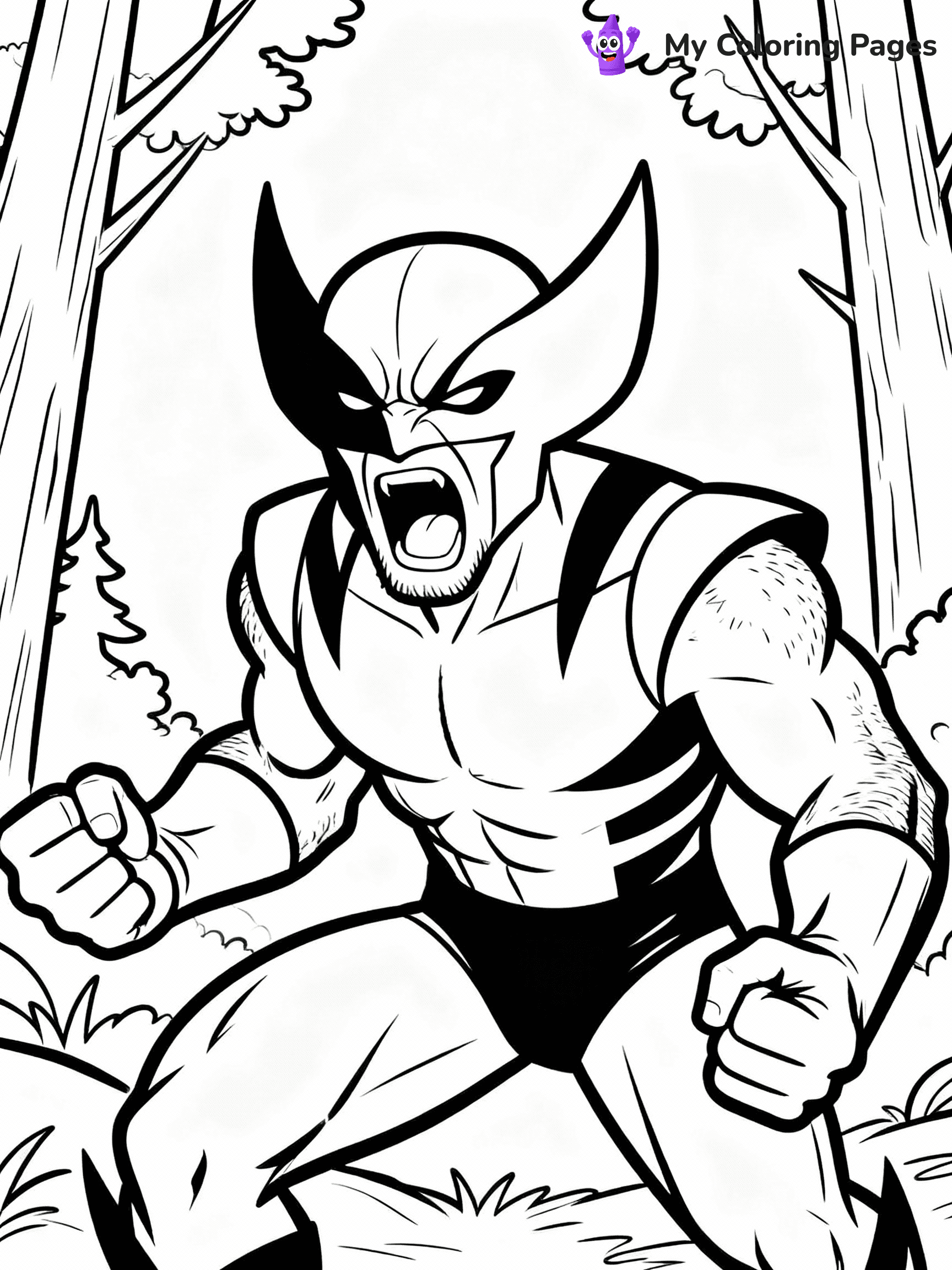 Wolverine Coloring Pages - 1
