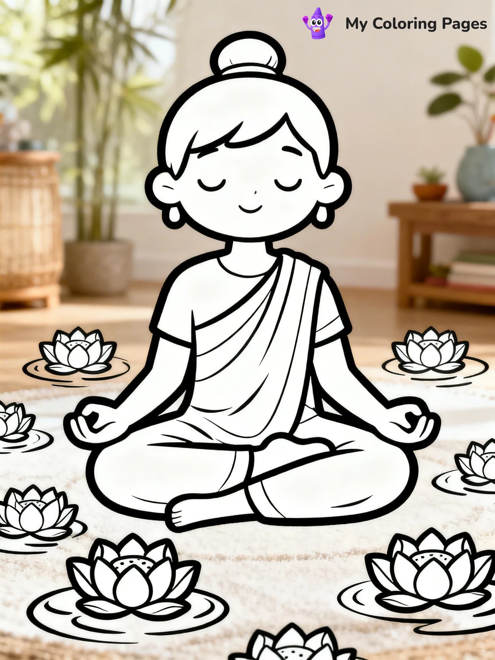 Yoga Coloring Pages - 23