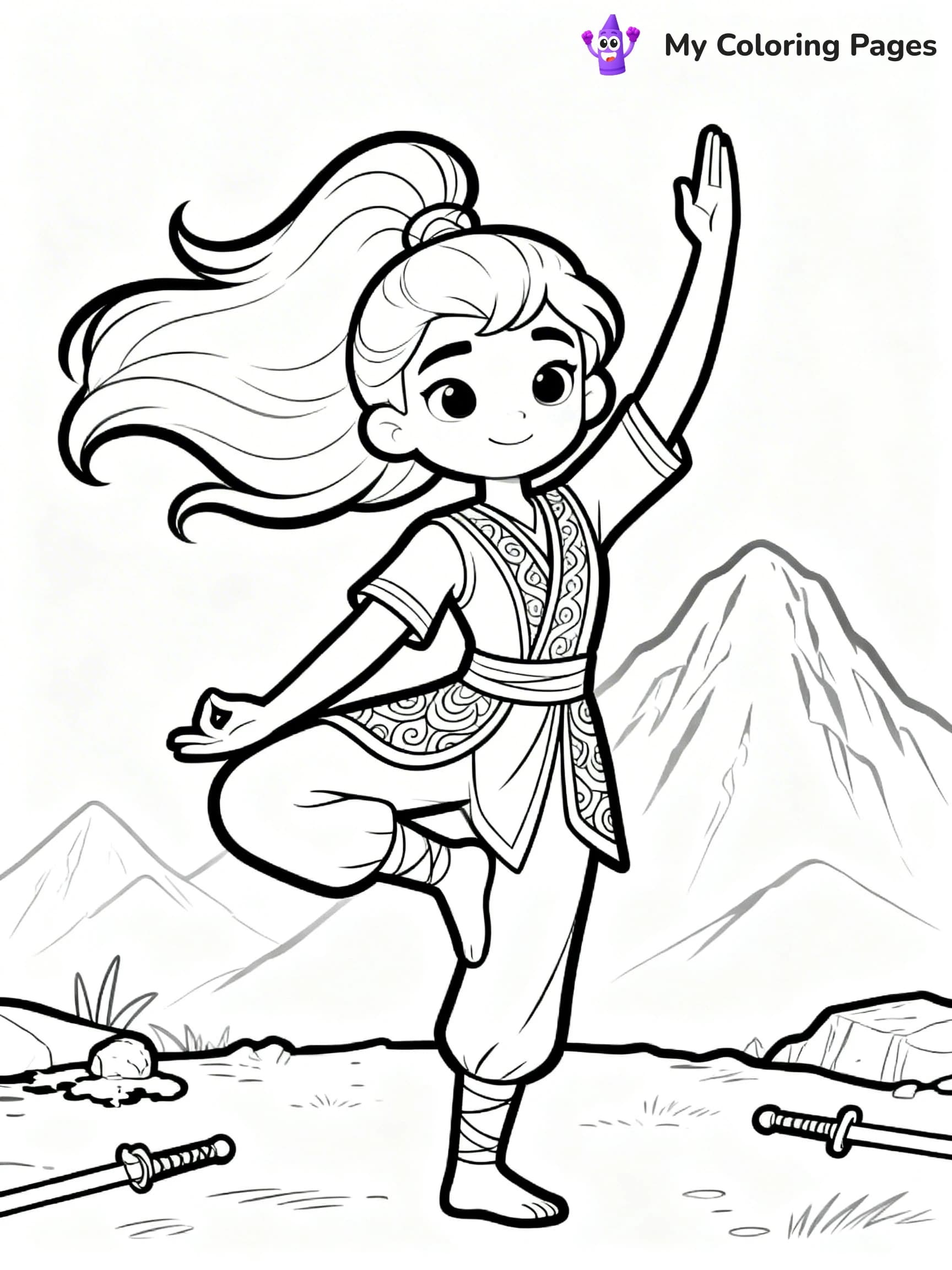 Yoga Coloring Pages - 12