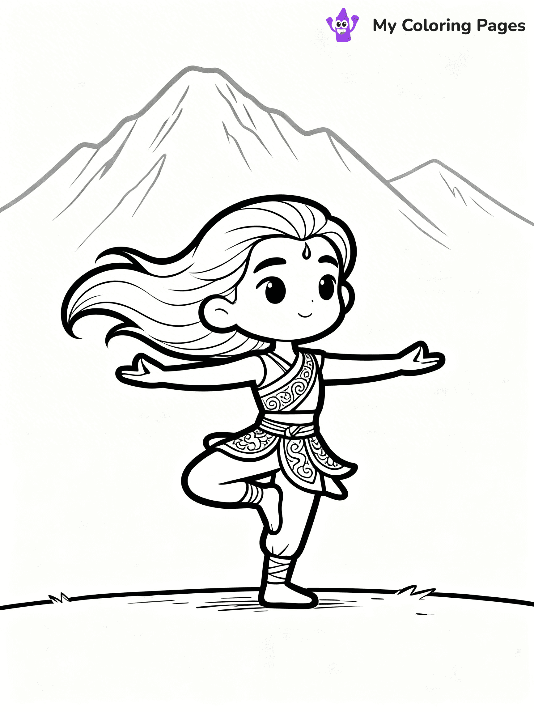 Yoga Coloring Pages - 8