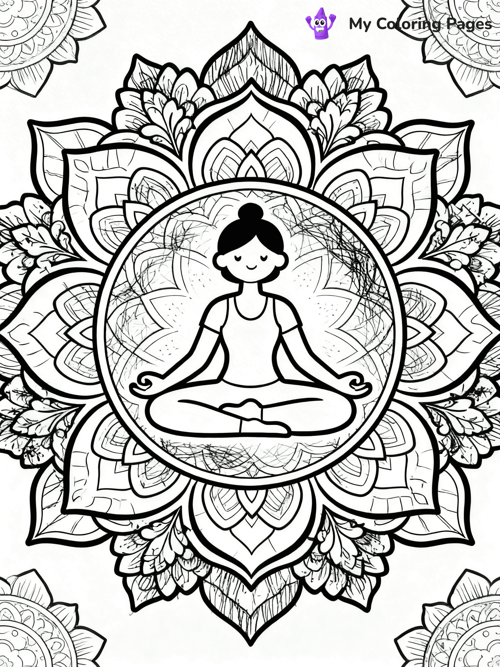 Yoga Coloring Pages - 7