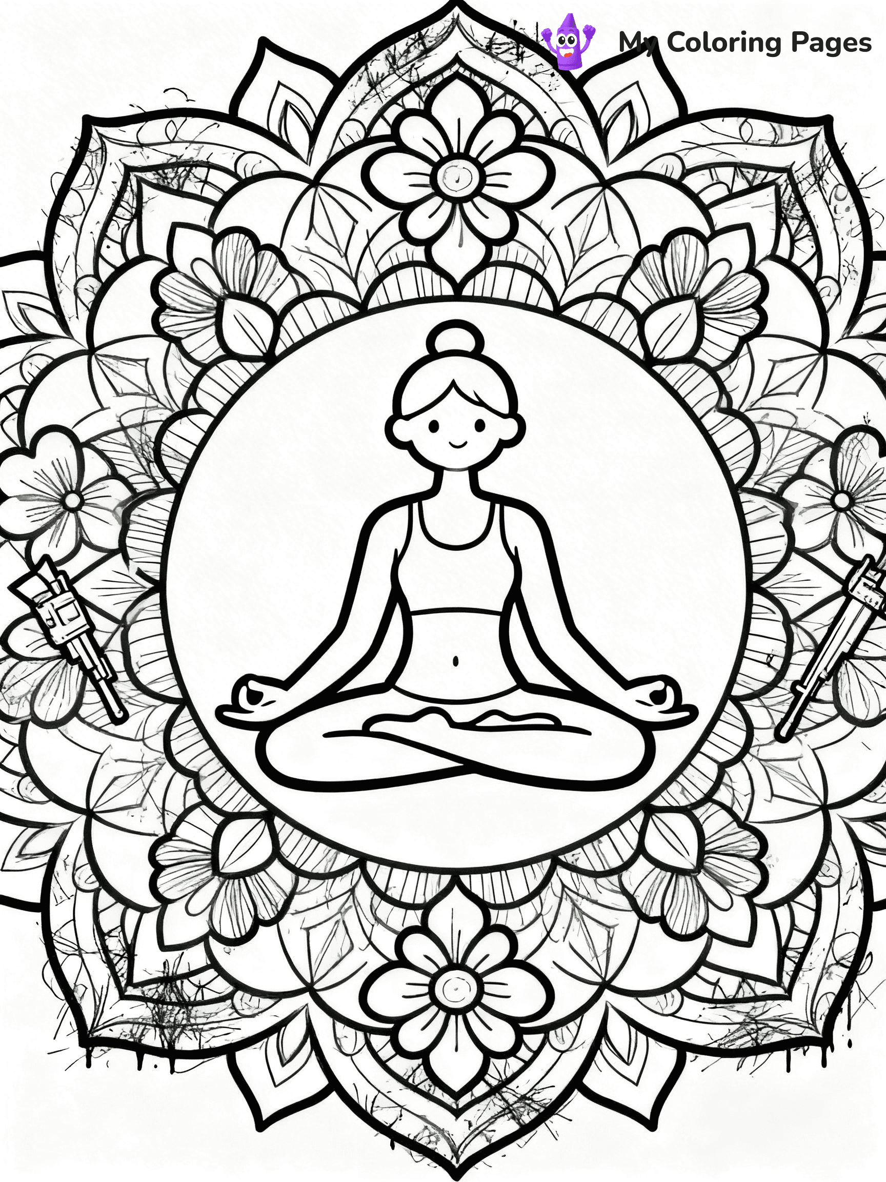Yoga Coloring Pages - 1
