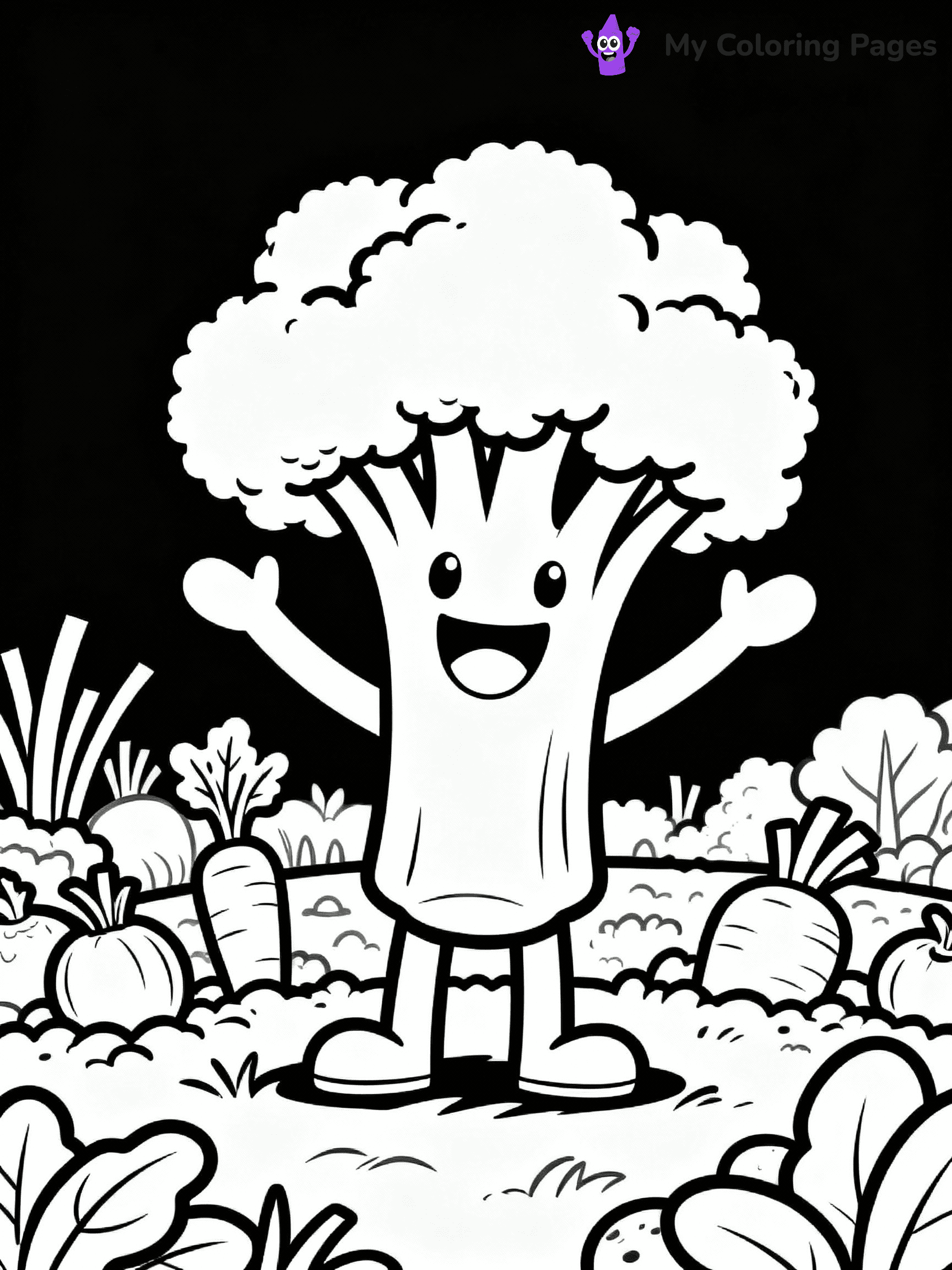 Vegetable Coloring Pages - 2